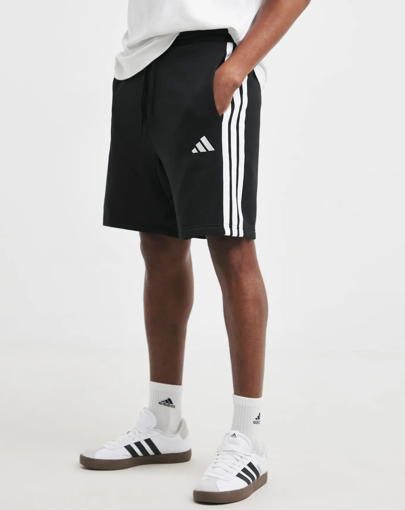 adidas 3 Stripes Fleece Shorts- Shorts | Shorts