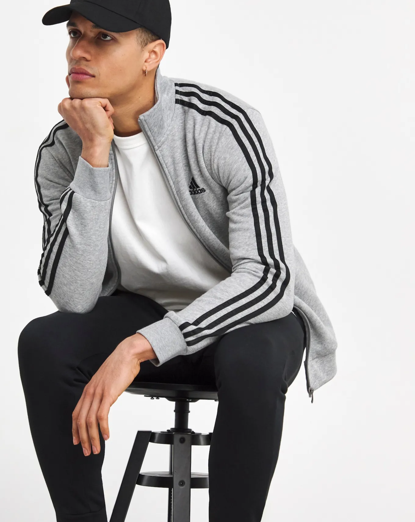 adidas 3 Stripes Fleece Tracksuit- Track Suits