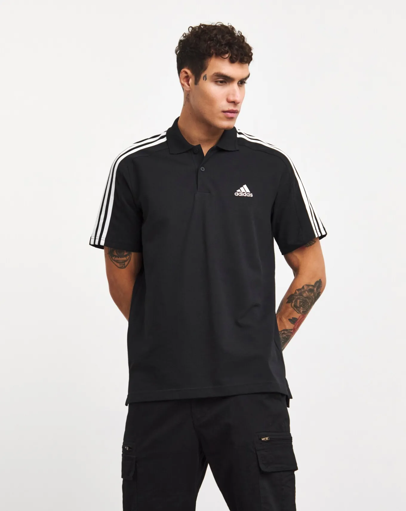 adidas 3 Stripes Polo Shirt- Polos | Polo Shirts