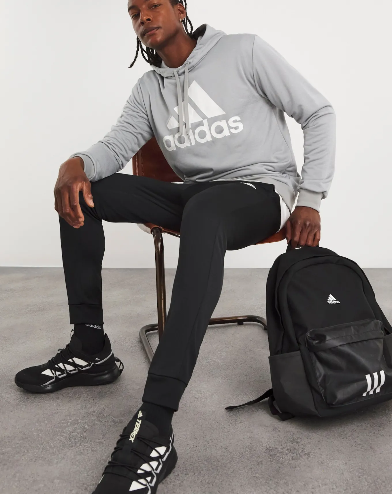 adidas French Terry Hooded Tracksuit- Trainers | Track Pants