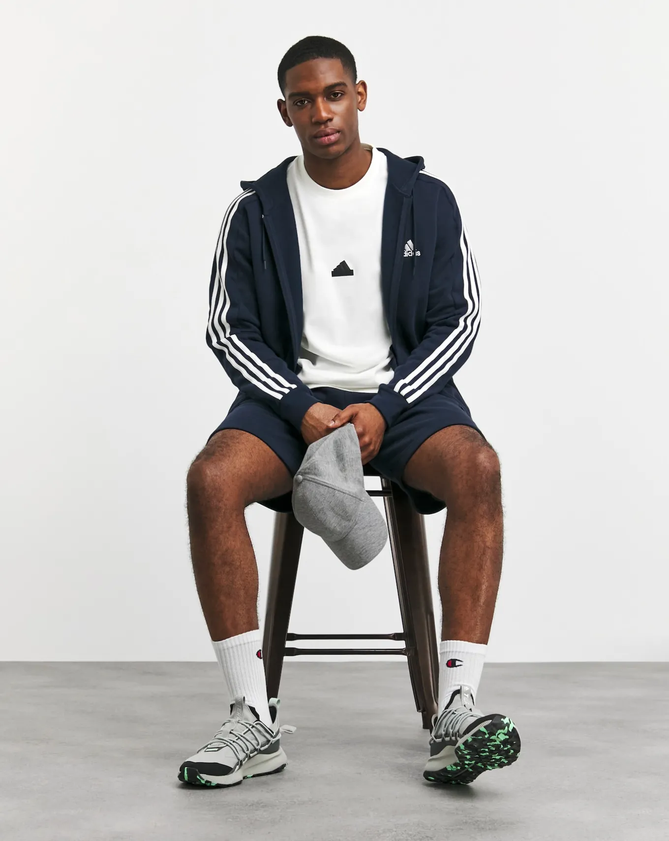 adidas 3-Stripes Fleece Full Zip Hoodie- Trainers | Track Pants