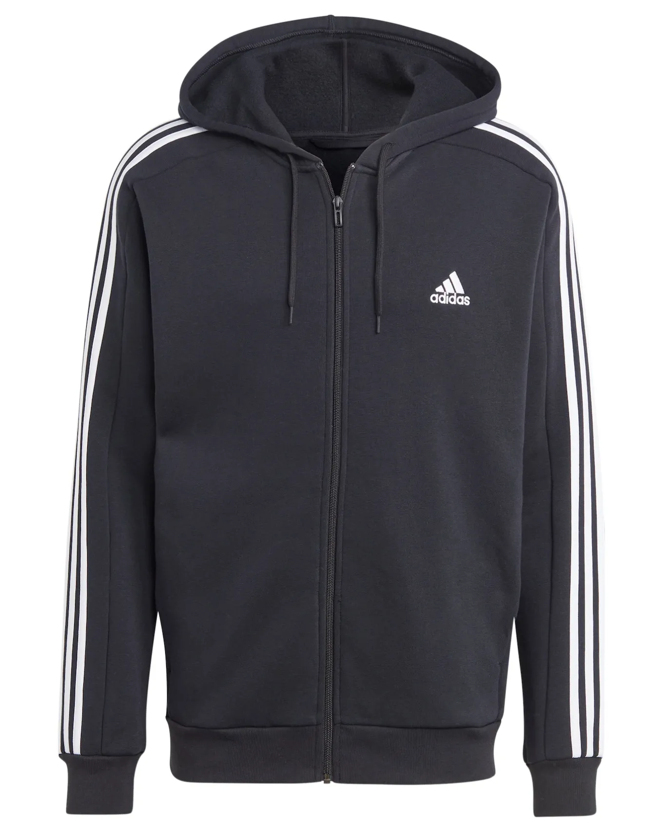 adidas 3-Stripes Fleece Full Zip Hoodie- Hoodies & Sweatshirts | Hoodies & Sweatshirts