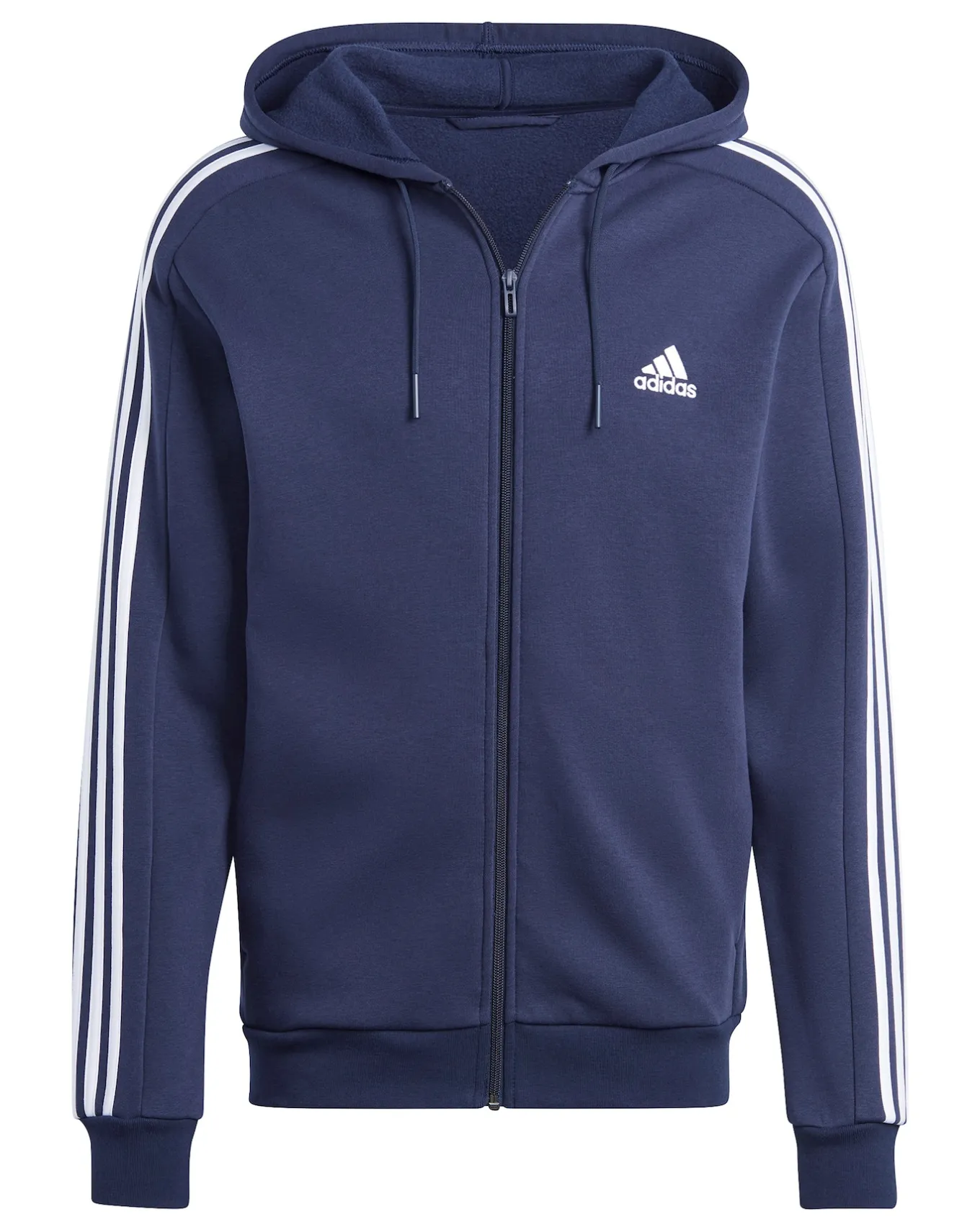 adidas 3-Stripes Fleece Full Zip Hoodie- Trainers | Track Pants