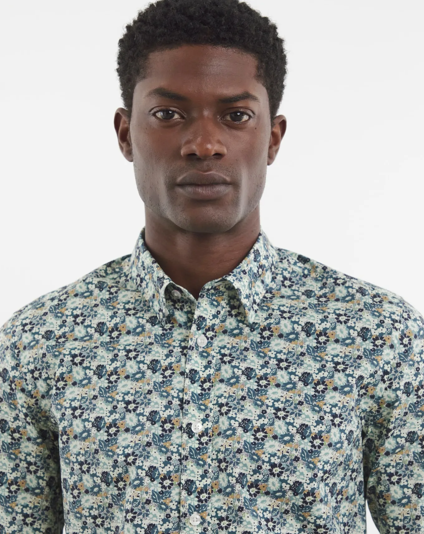 Ben Sherman Floral Print Long Sleeve Shirt- Shirts