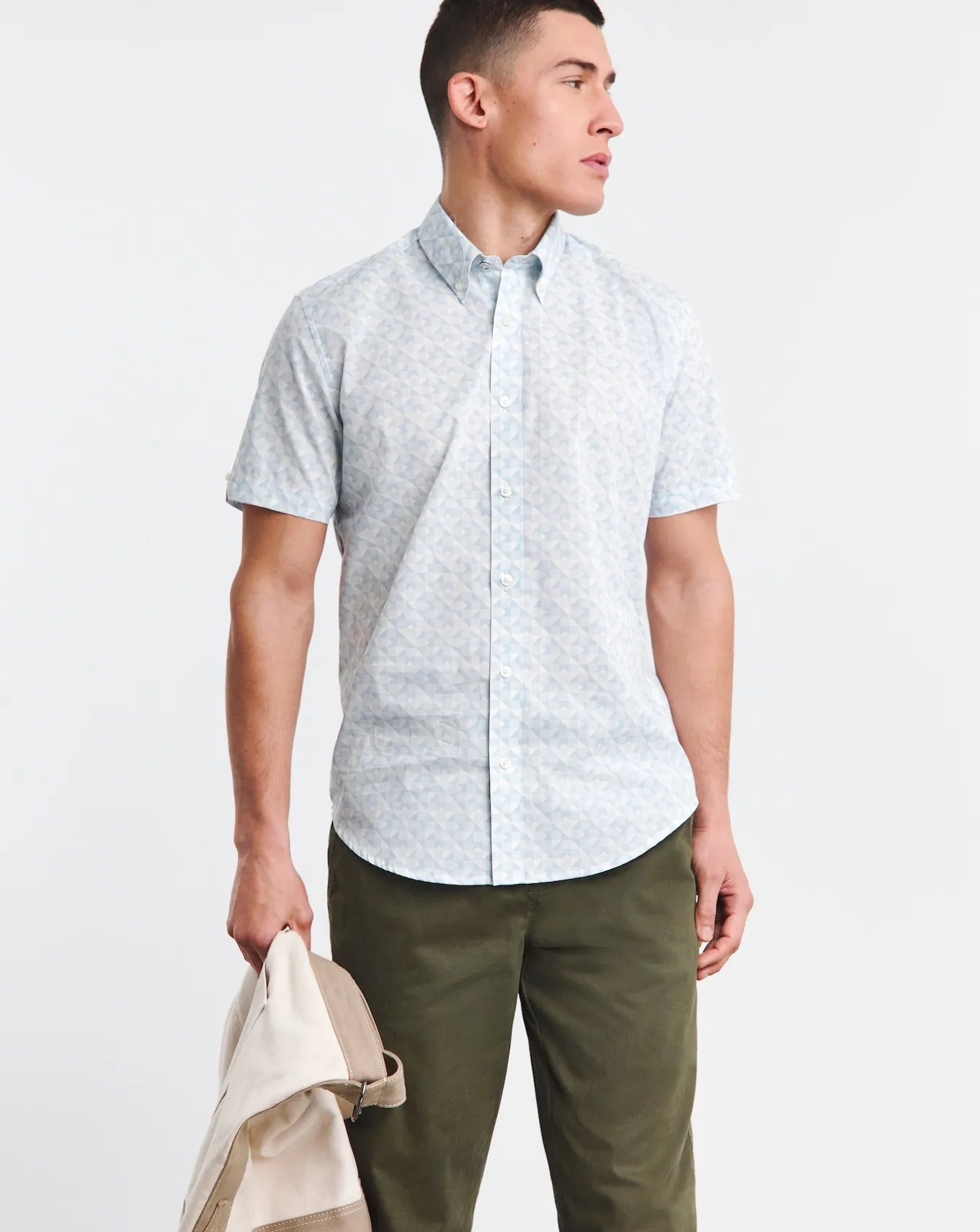 Ben Sherman Geo Print Short Sleeve Shirt- Shirts