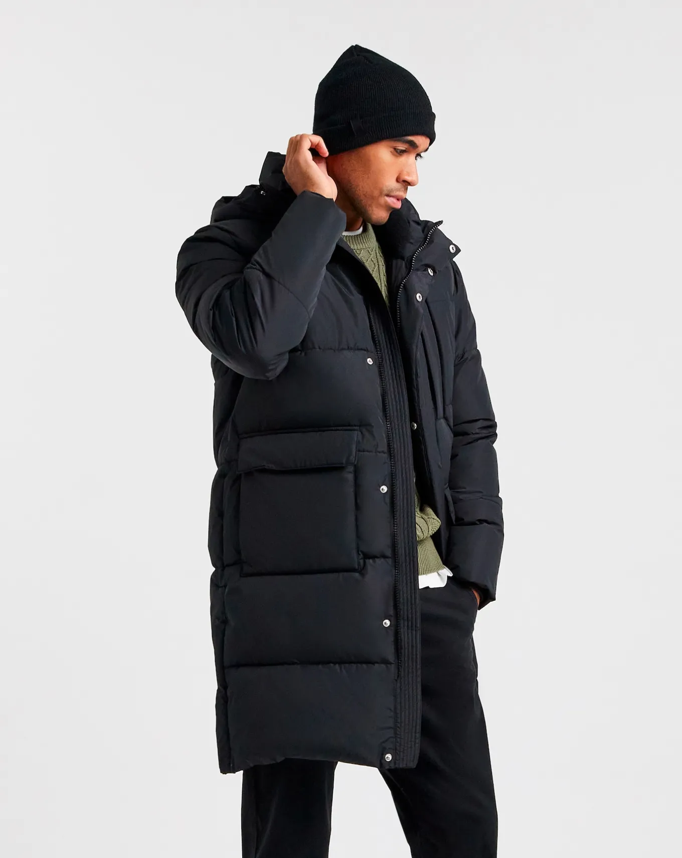 Jacamo Longline Padded Coat- Underwear | Trousers, Chinos & Cargos