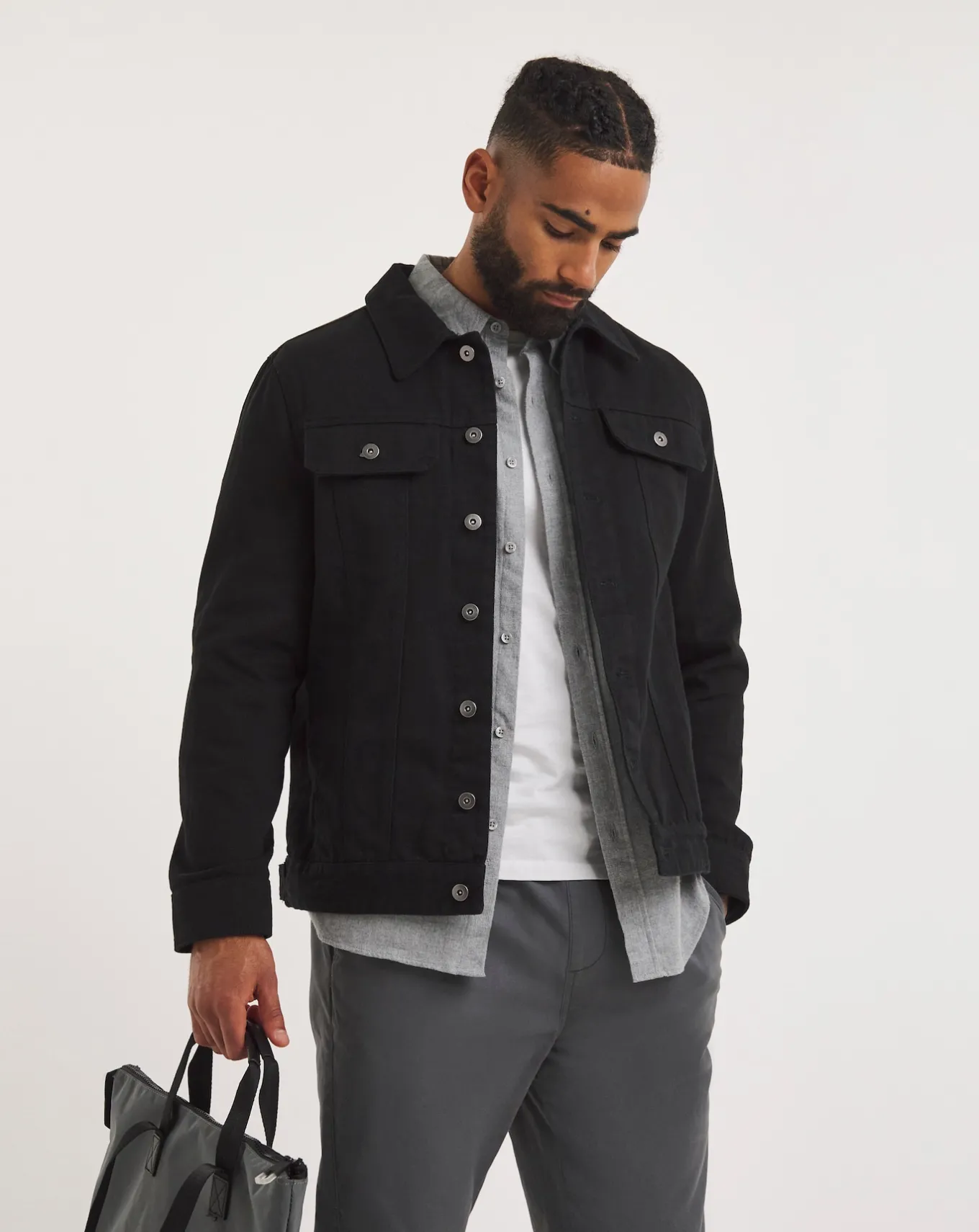 Jacamo Twill Trucker Jacket- Coats & Jackets