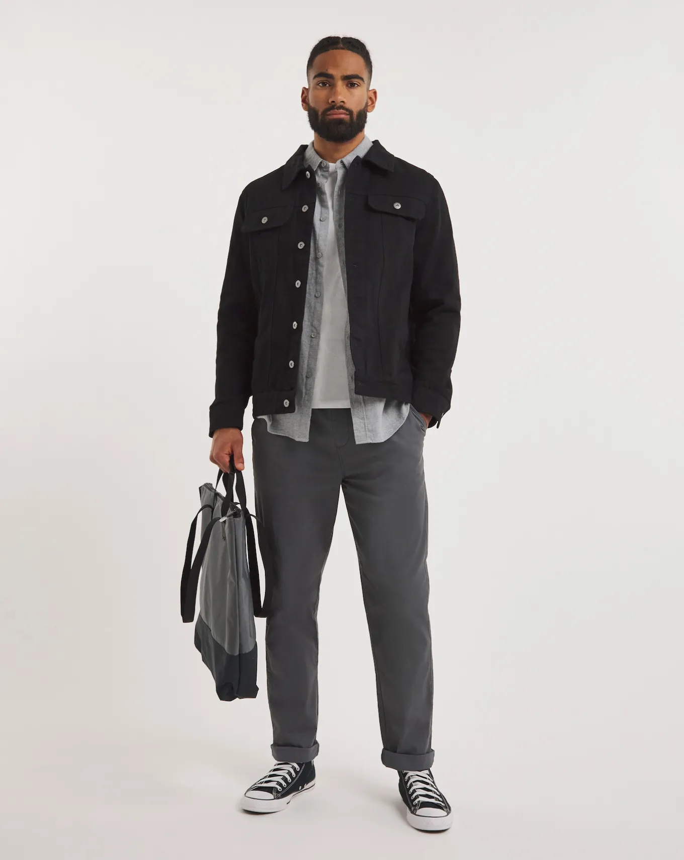 Jacamo Twill Trucker Jacket- Coats & Jackets