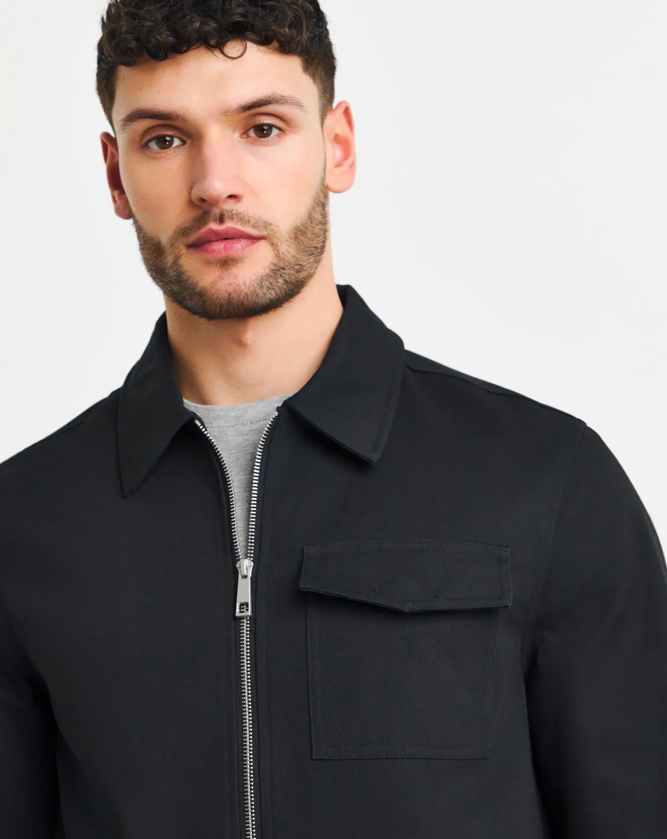 Jacamo Zip Up Smart Harrington Jacket- Coats & Jackets