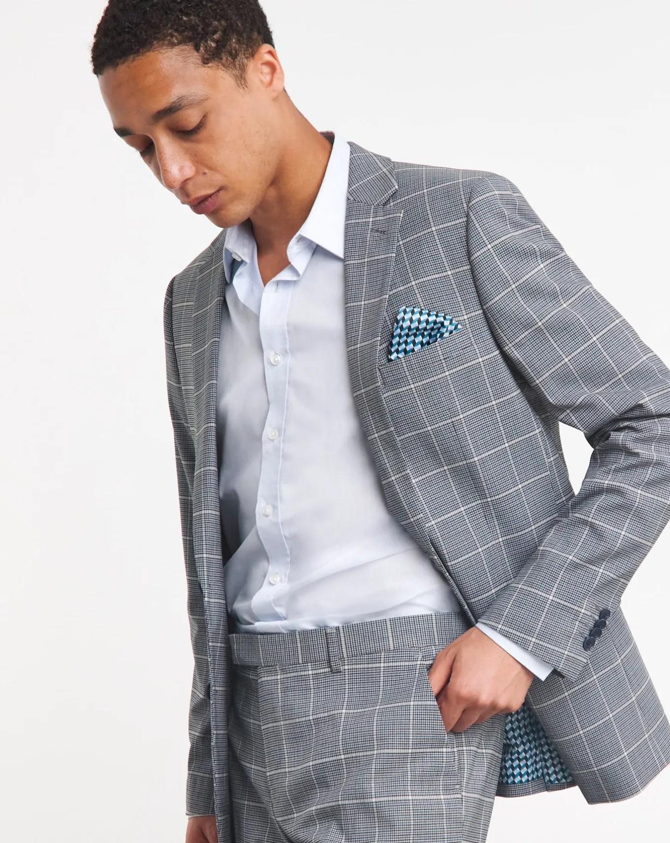 Jacamo Check Regular Fit Suit Jacket- Suit Jackets | Suits & Waistcoats