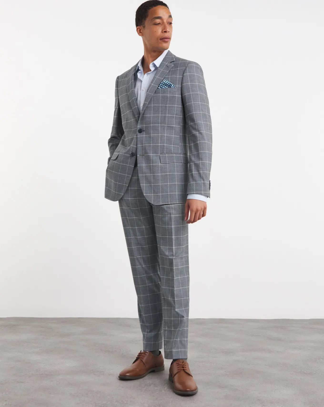 Jacamo Check Regular Fit Suit Trouser- Suit Trousers | Suits & Waistcoats