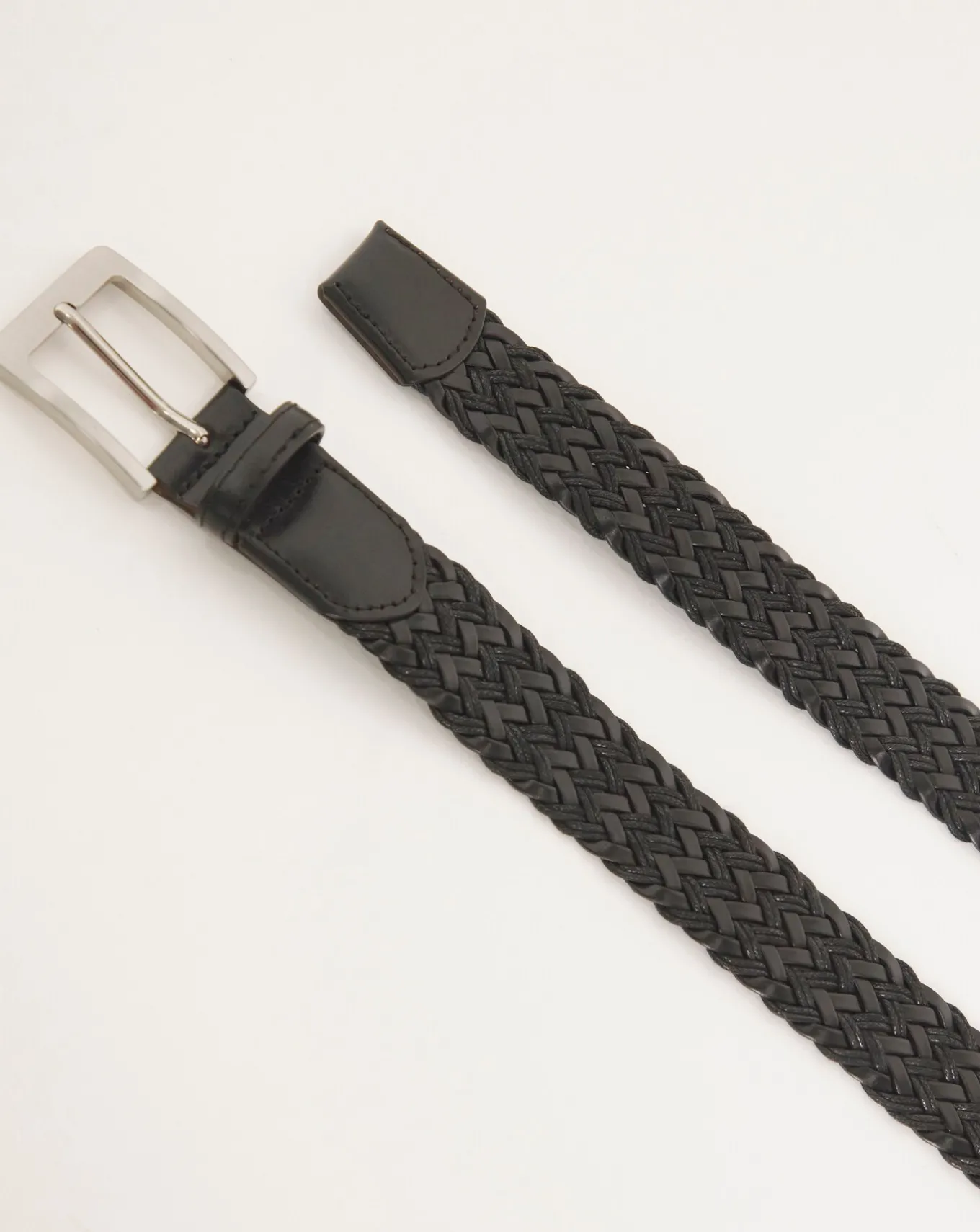 Jacamo Bonded Leather Plaited Belt- Belts