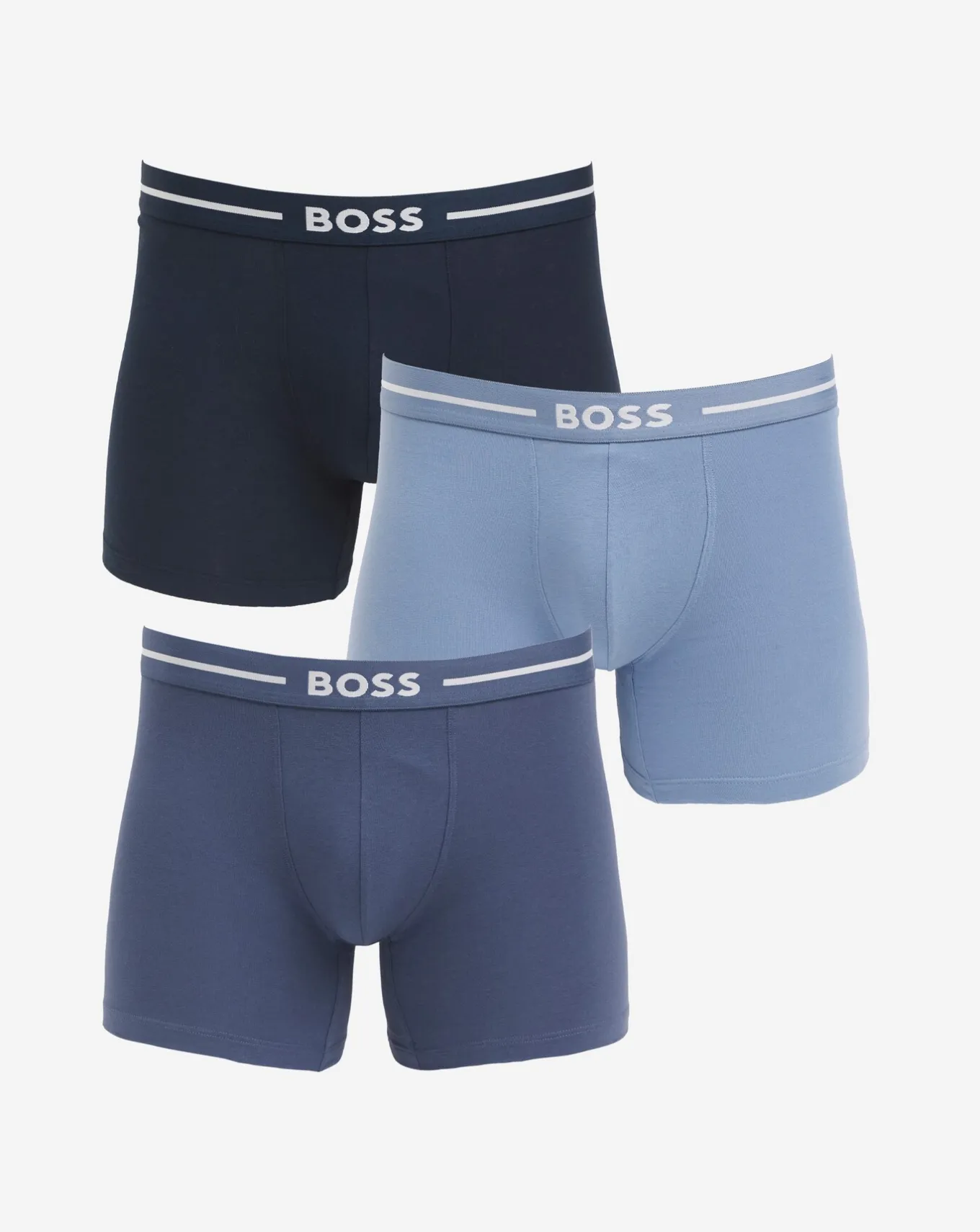 BOSS 3 Pack Black Bold Logo Boxer Brief- Underwear