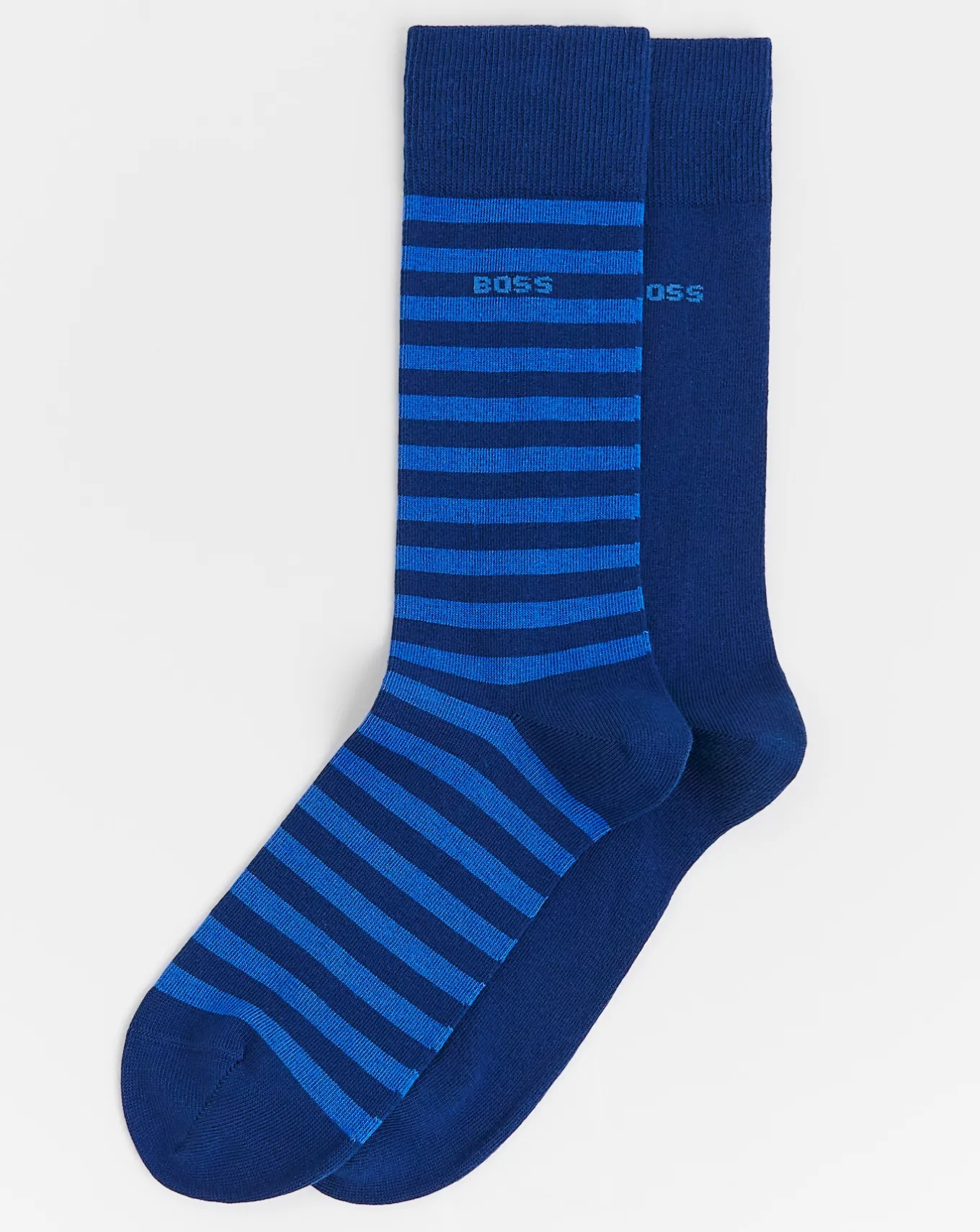 BOSS 2 Pack Blue Stripe Sock- Socks