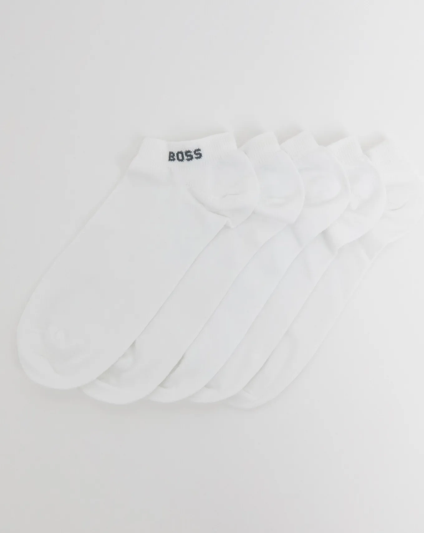 BOSS 5 Pack Cotton Blend Logo Ankle Socks- Socks