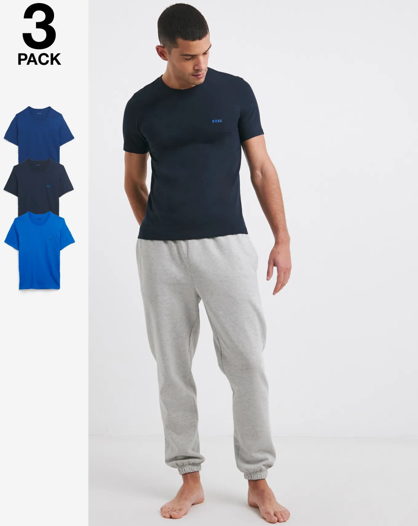 BOSS 3 Pack Short Sleeve Logo Lounge T-Shirt- Nightwear | Loungewear