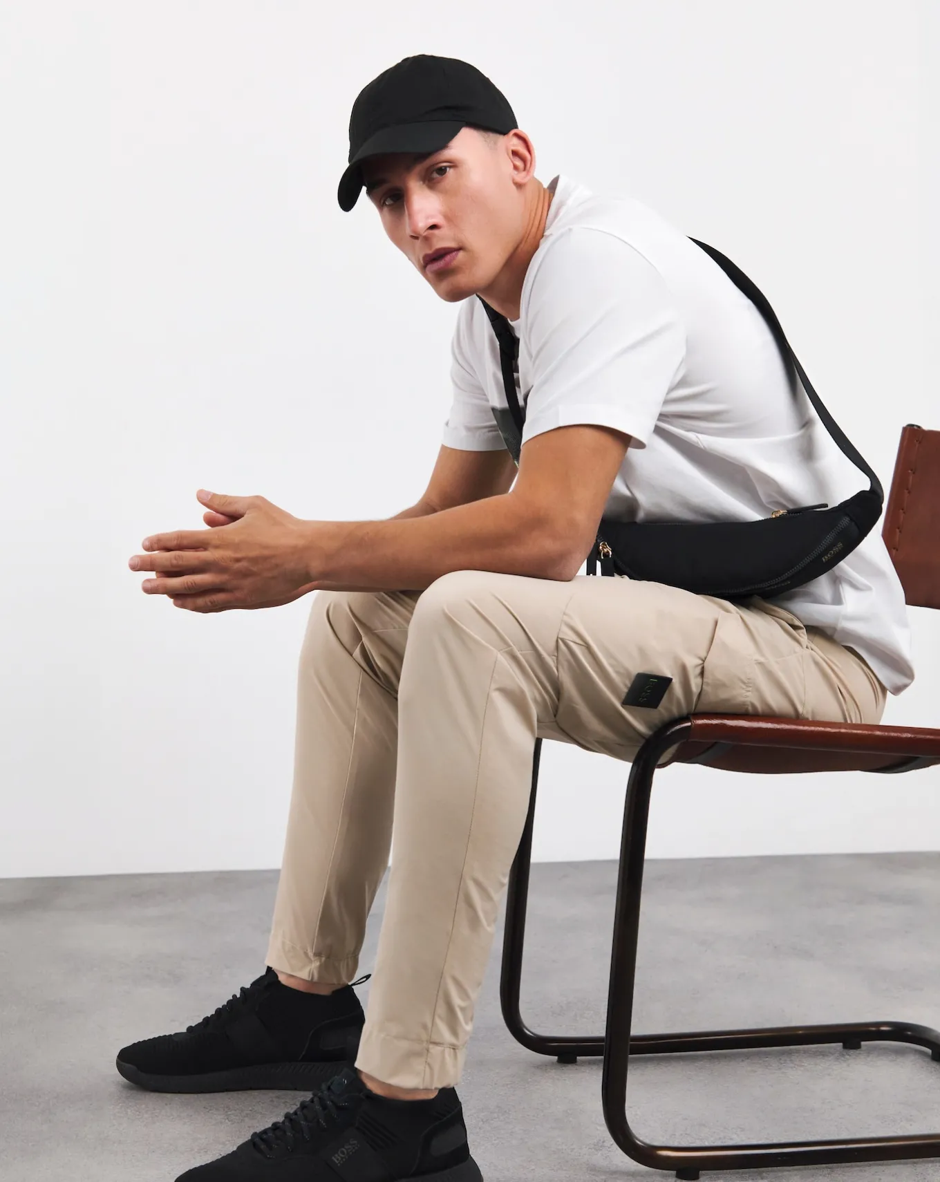 BOSS Beige Cargo Trouser- Trousers, Chinos & Cargos