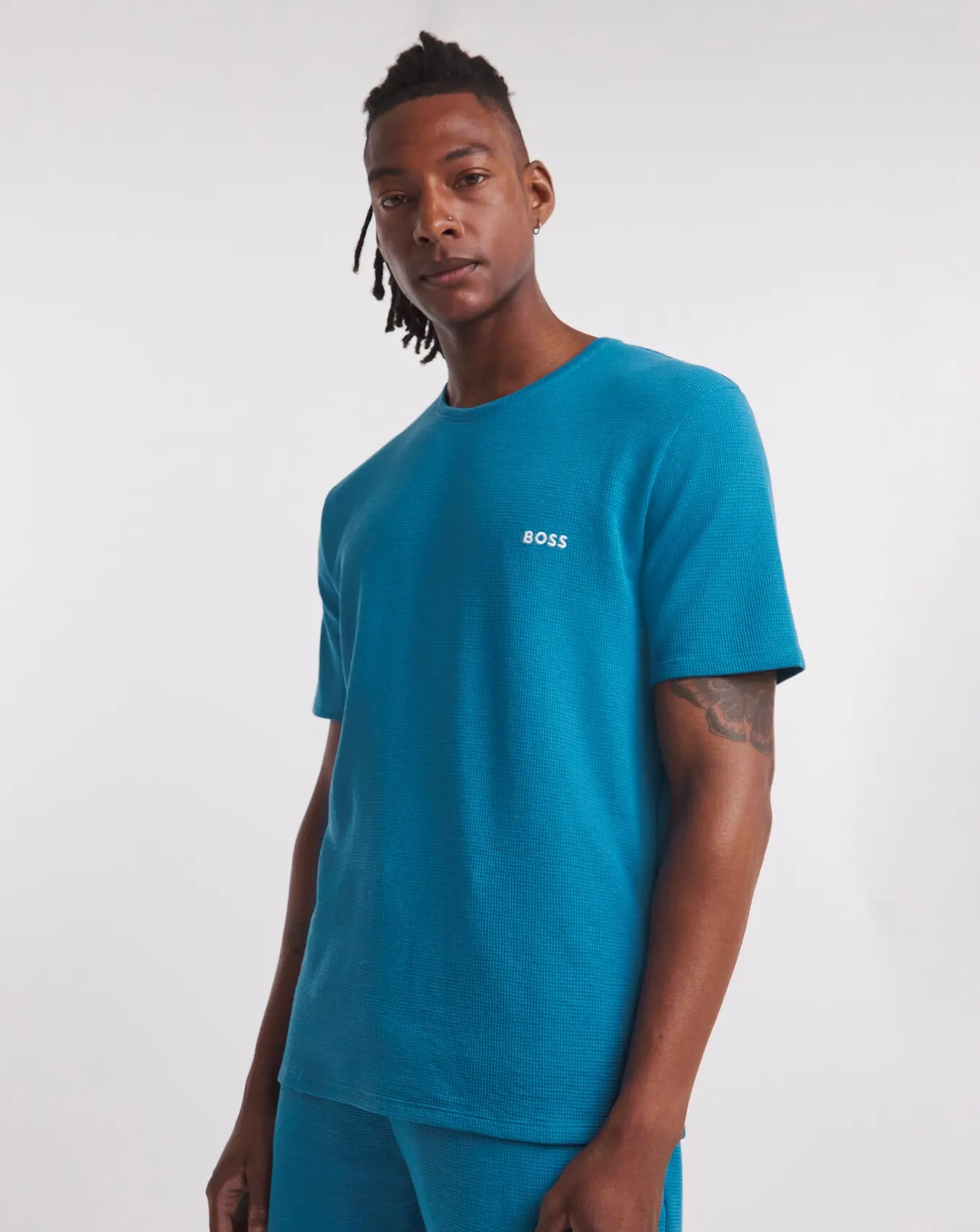 BOSS Waffle Logo Pyjama T-Shirt- Nightwear