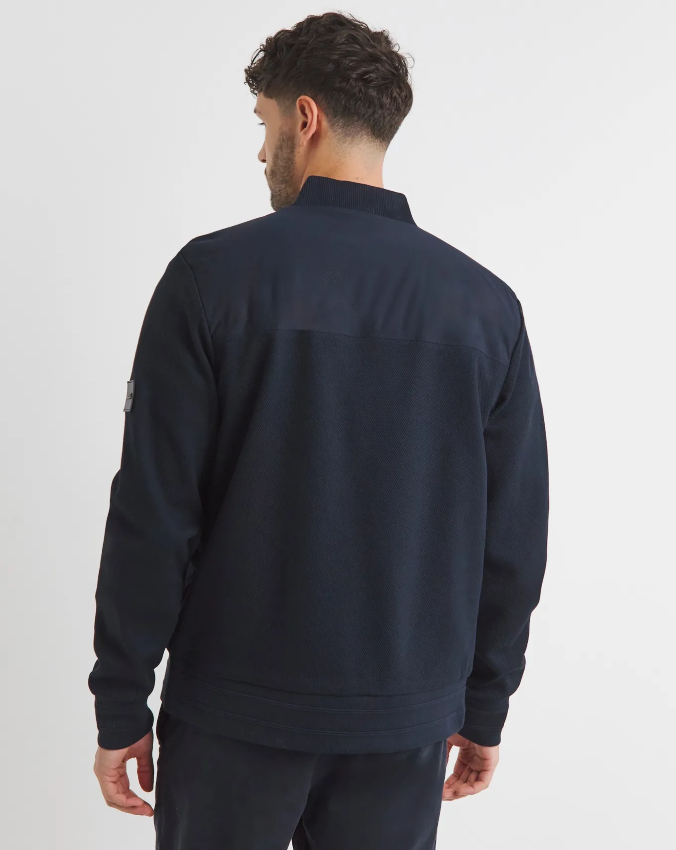 BOSS Dark Blue Hybrid Jacket- Coats & Jackets