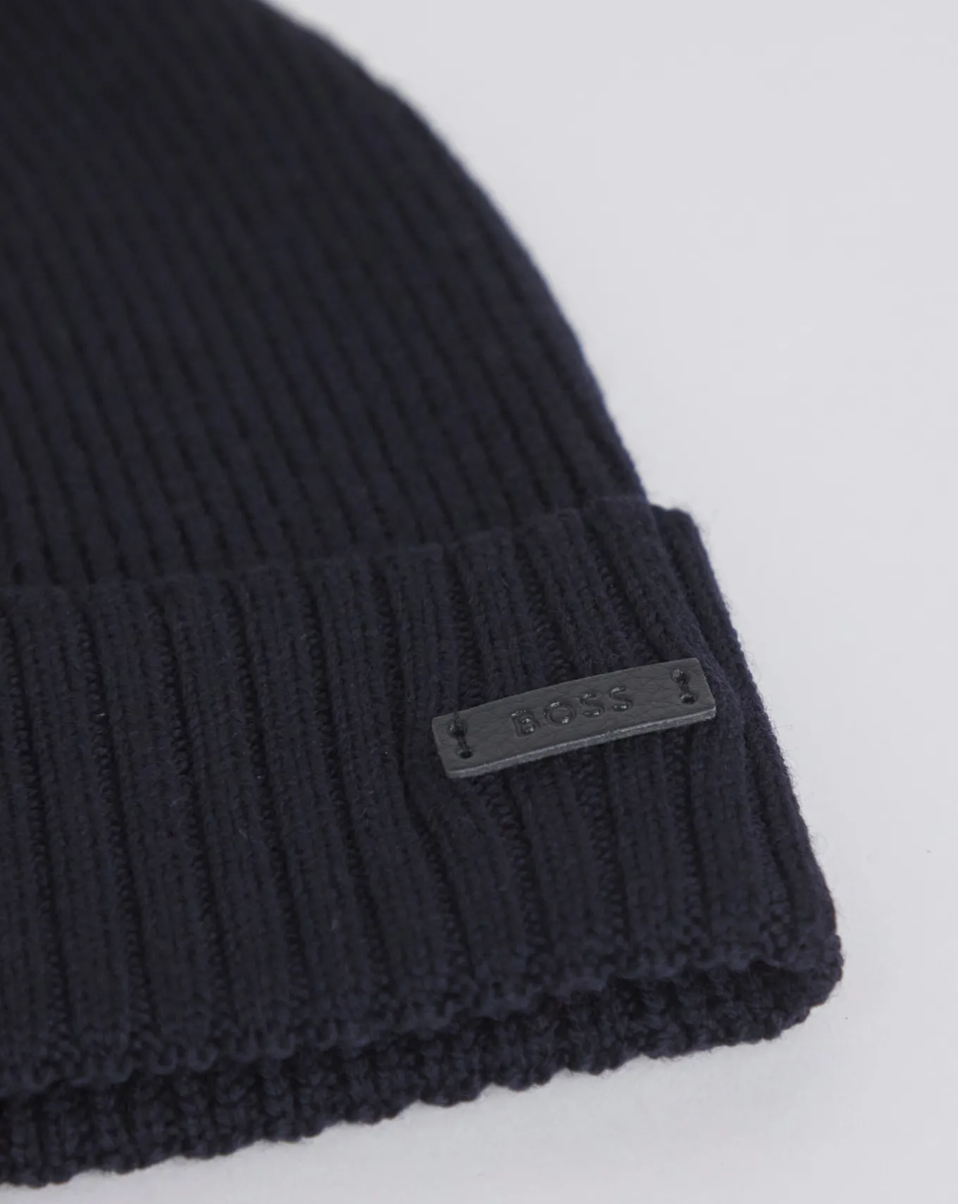 BOSS Dark Blue Logo Knitted Hat- Hats, Scarves & Gloves