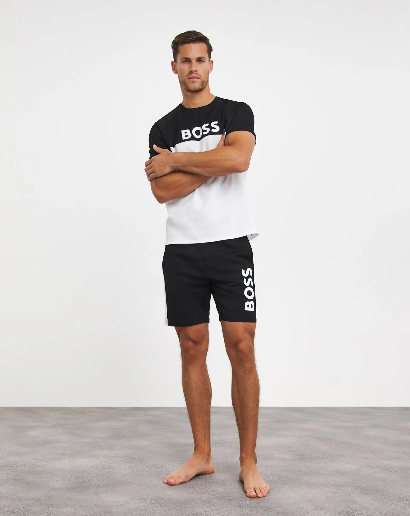 BOSS Logo Lounge Sweat Shorts- Nightwear