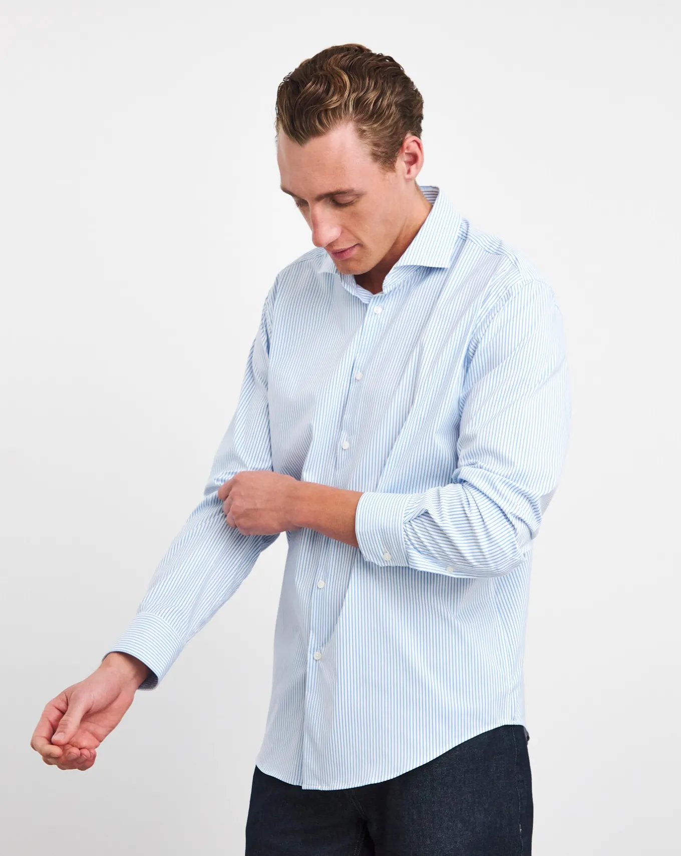 BOSS Long Sleeve Regular Ft Stripe Shirt- Shirts | Shirts