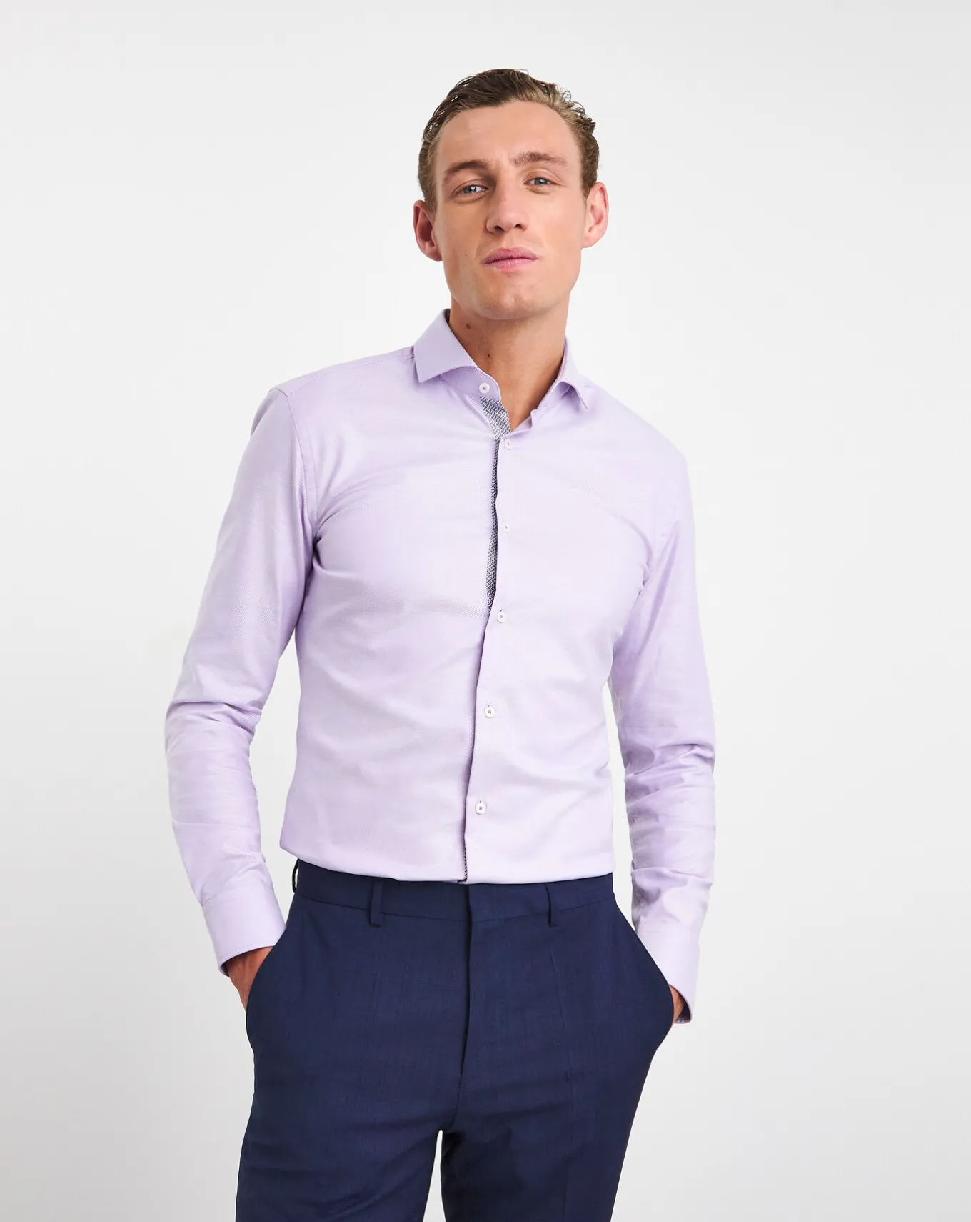 BOSS Long Sleeve Slim Fit Stripe Shirt- Shirts | Shirts