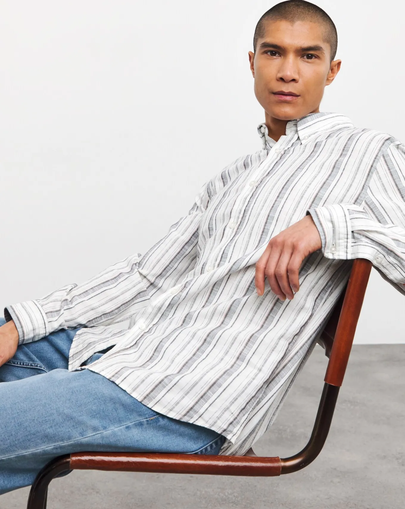 BOSS Stripe Long Sleeve Shirt- Shirts