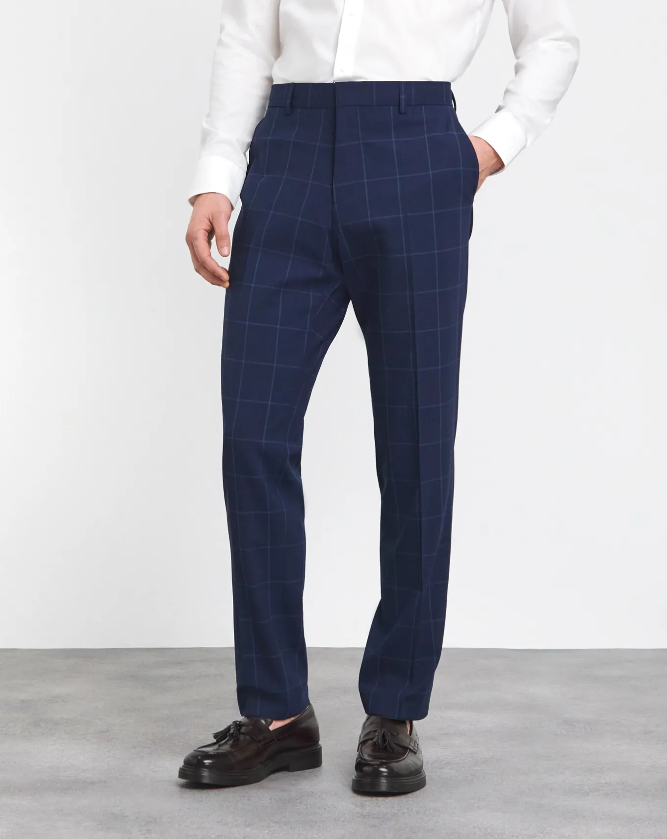 BOSS Slim Fit Check Suit Trouser- Suit Trousers | Suits & Waistcoats