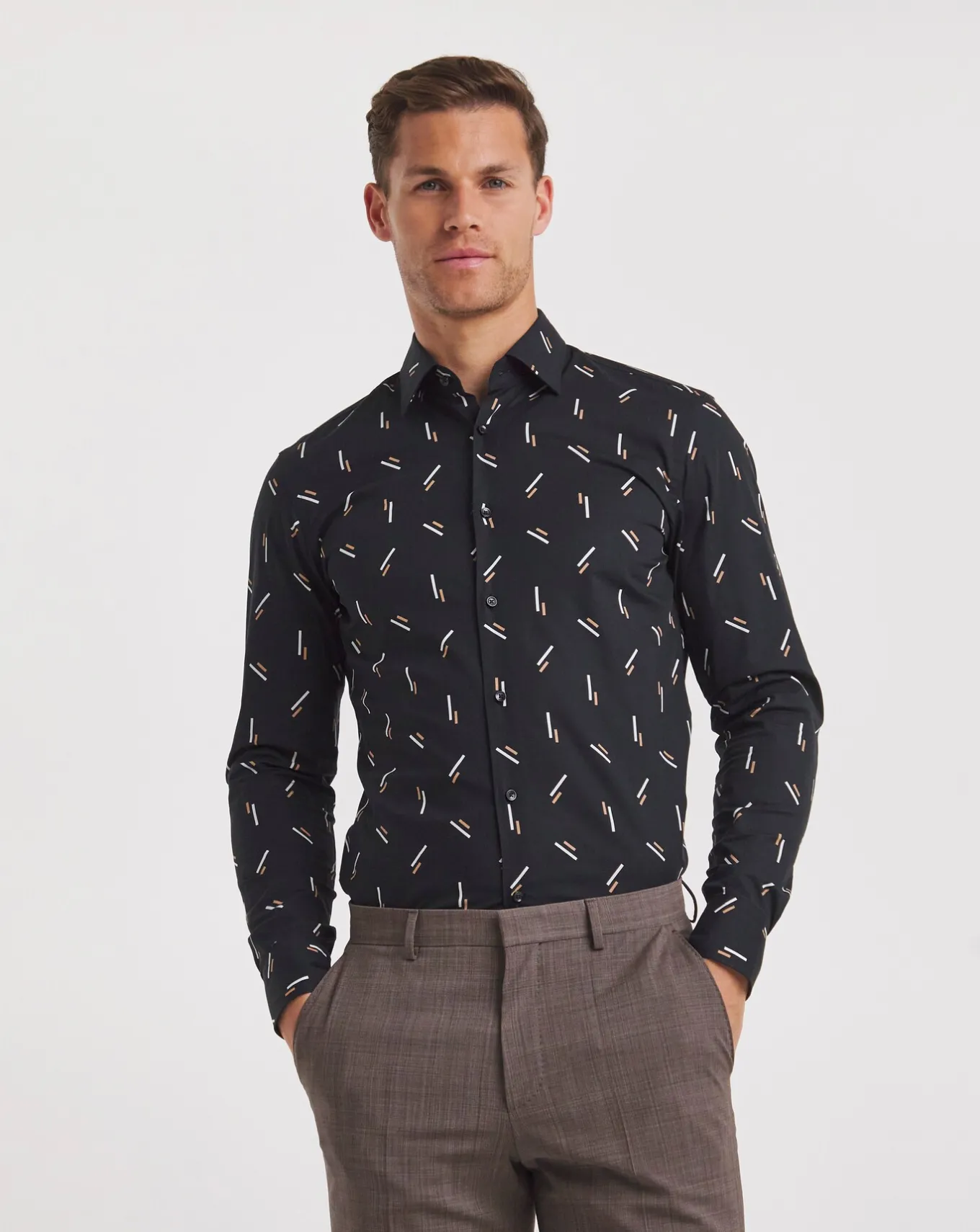 BOSS Slim Fit Printed Formal Shirt- Shirts | Shirts