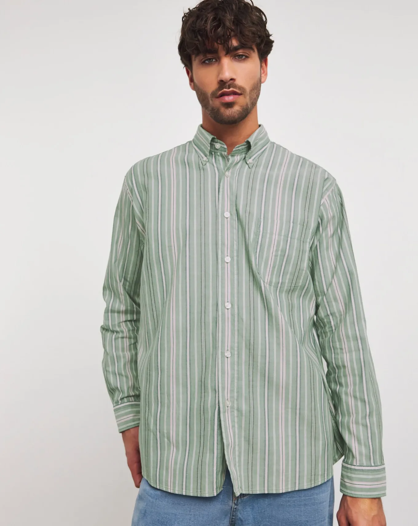 BOSS Striped Long Sleeve Shirt- Shirts