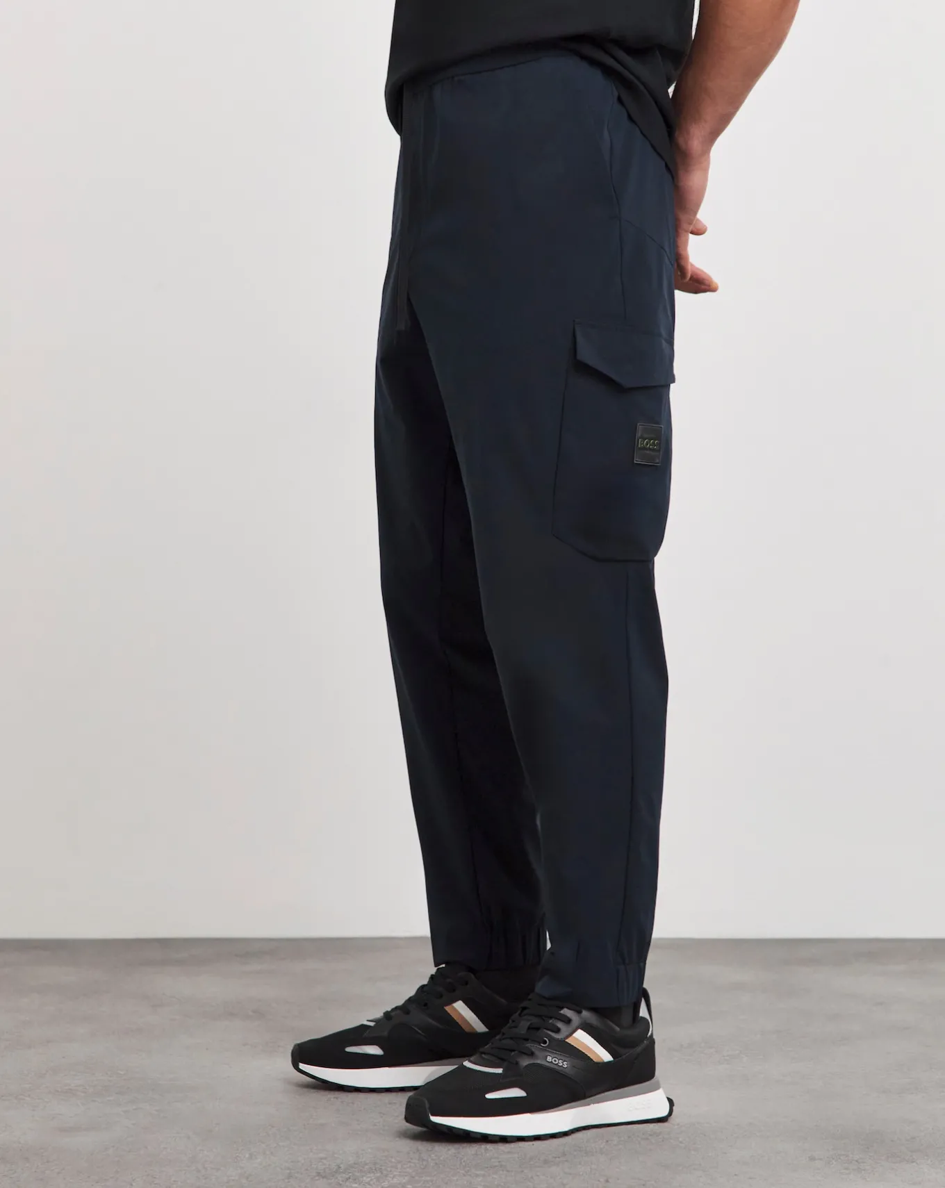 BOSS Tapered Cargo Trouser Dark Blue- Trousers, Chinos & Cargos