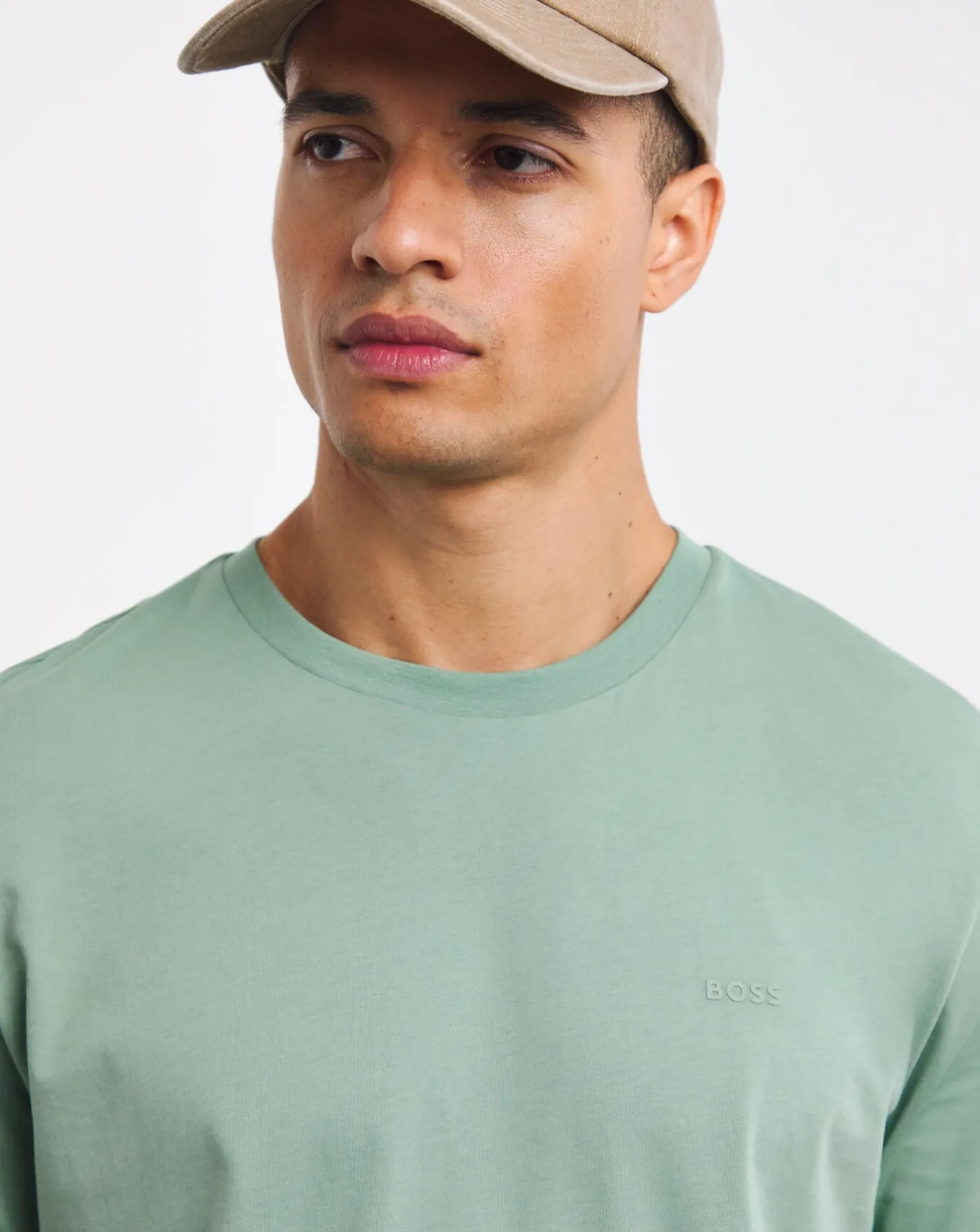 BOSS Tonal Logo Crew Neck T-shirt- T-shirts & Vests