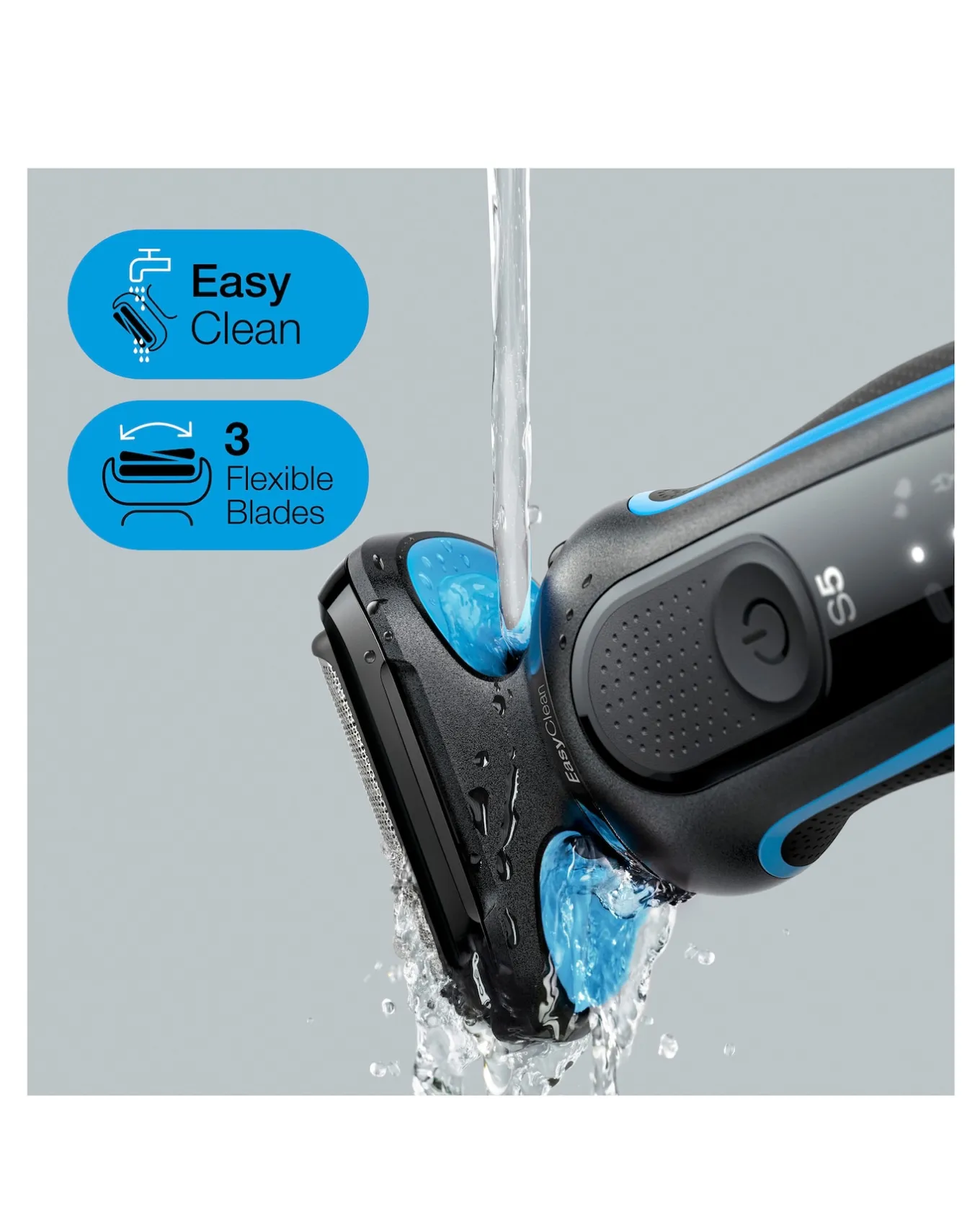 Braun Series 5 B1200 Rechargeable Shaver with Precision Trimmer- Shaving