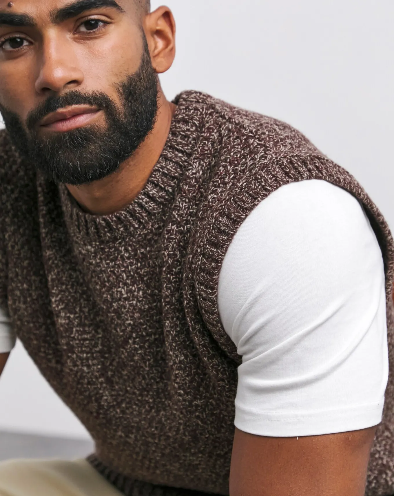 Jacamo Twisted Yarn Vest- Jumpers & Cardigans