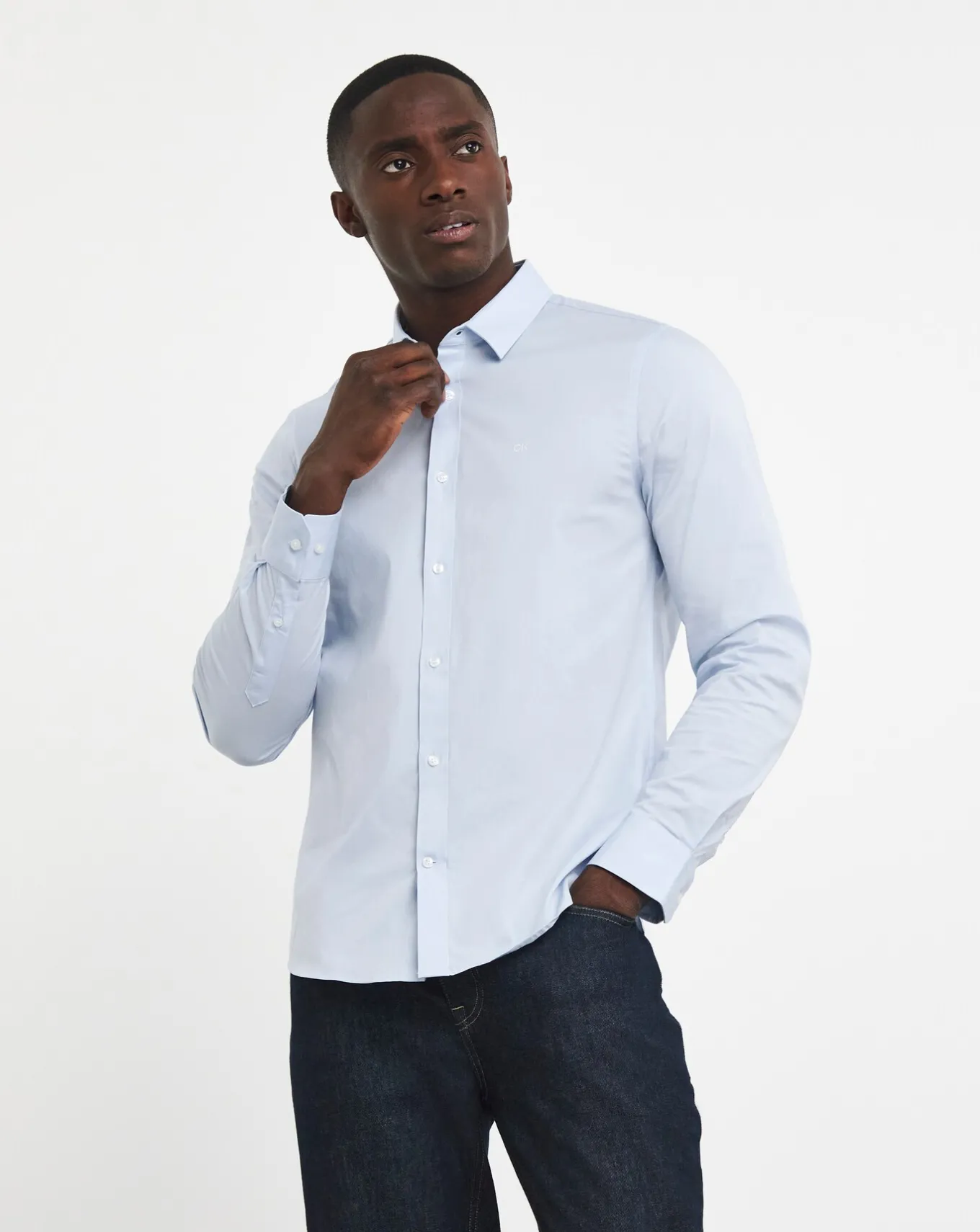 Calvin Klein Stretch Slim Shirt- Shirts