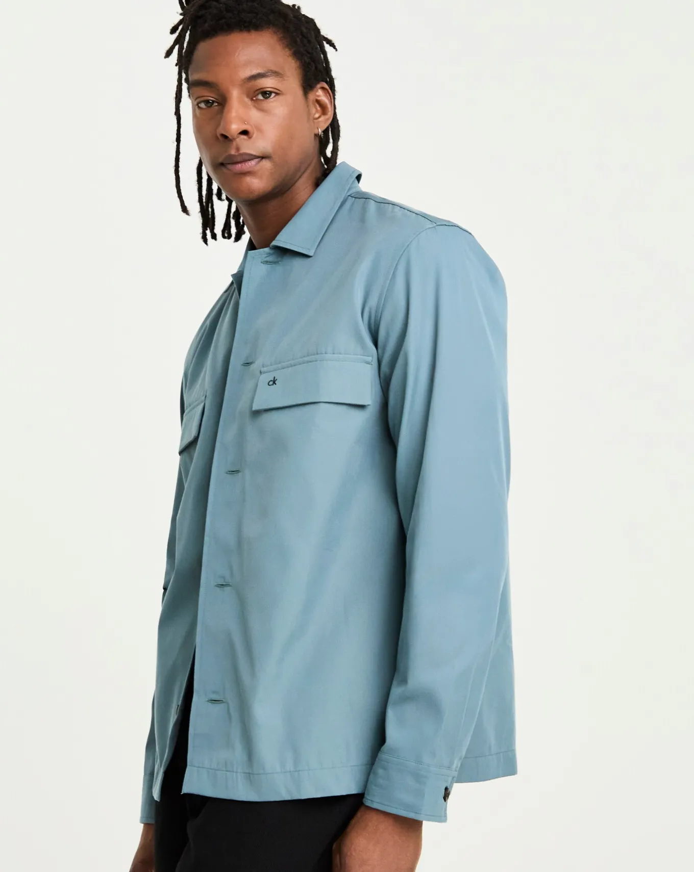 Calvin Klein Cotton Blend Overshirt- Shirts