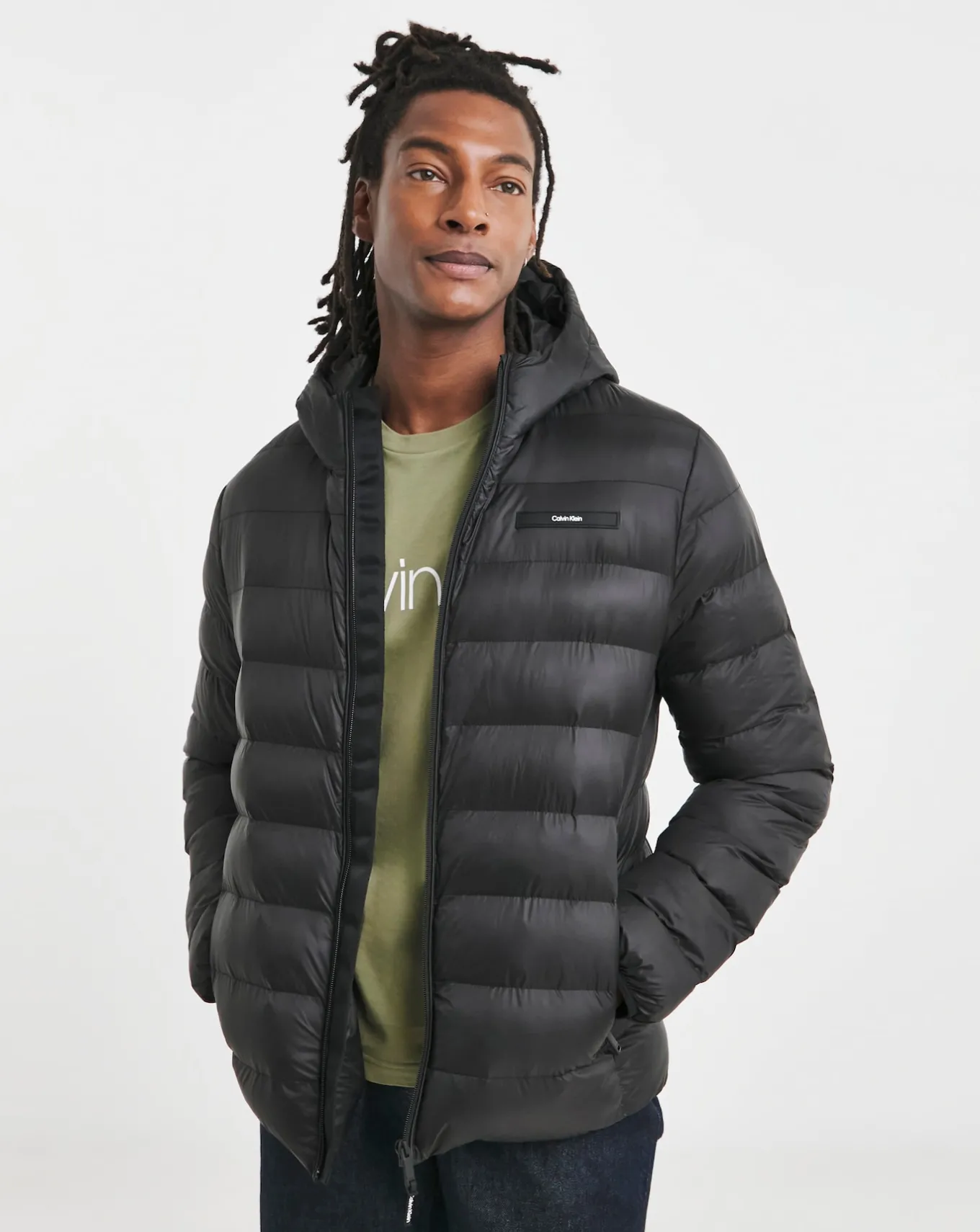 Calvin Klein Hooded Puffer Jacket- Coats & Jackets