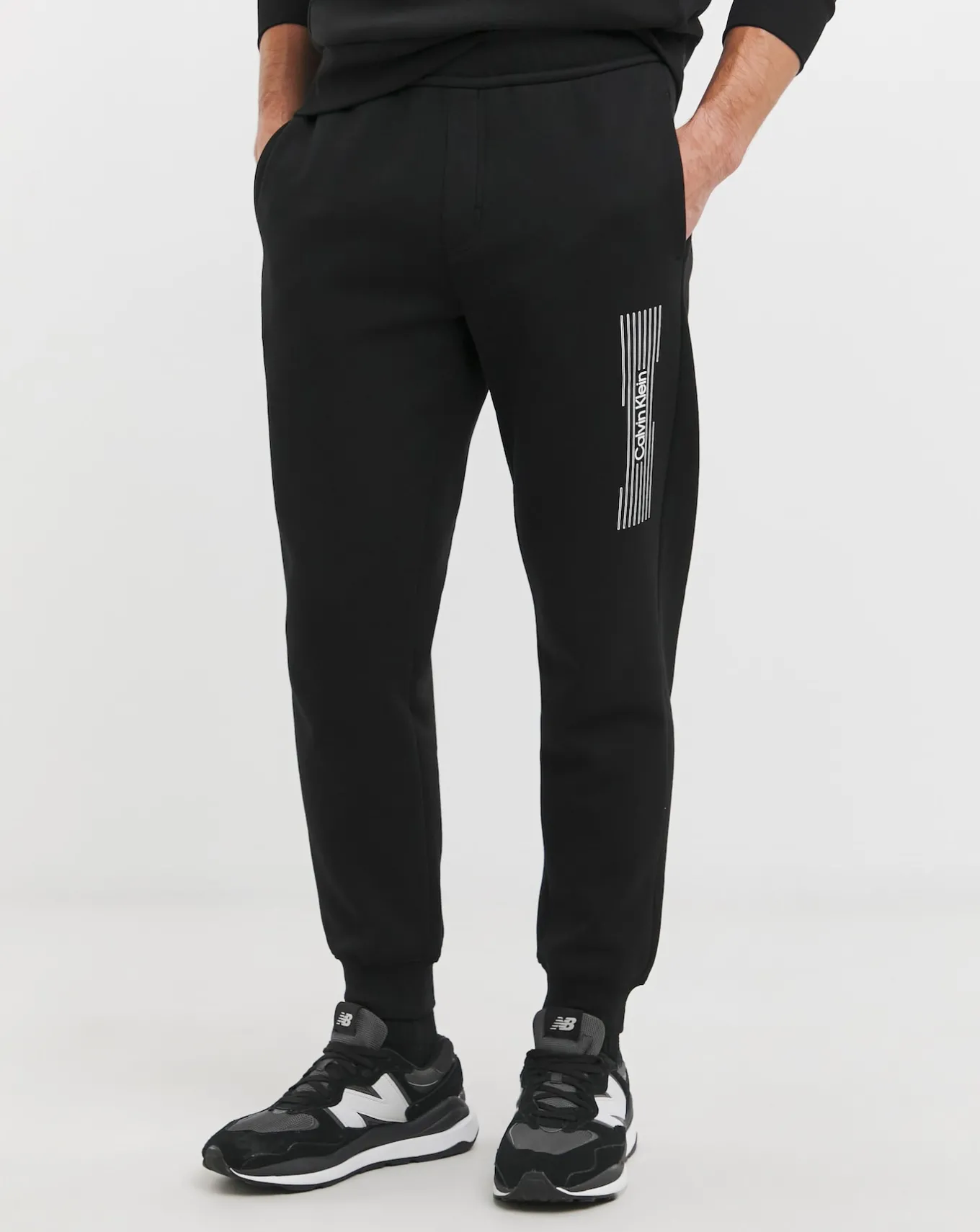 Calvin Klein Horizontal Logo Sweatpants- Trousers, Chinos & Cargos