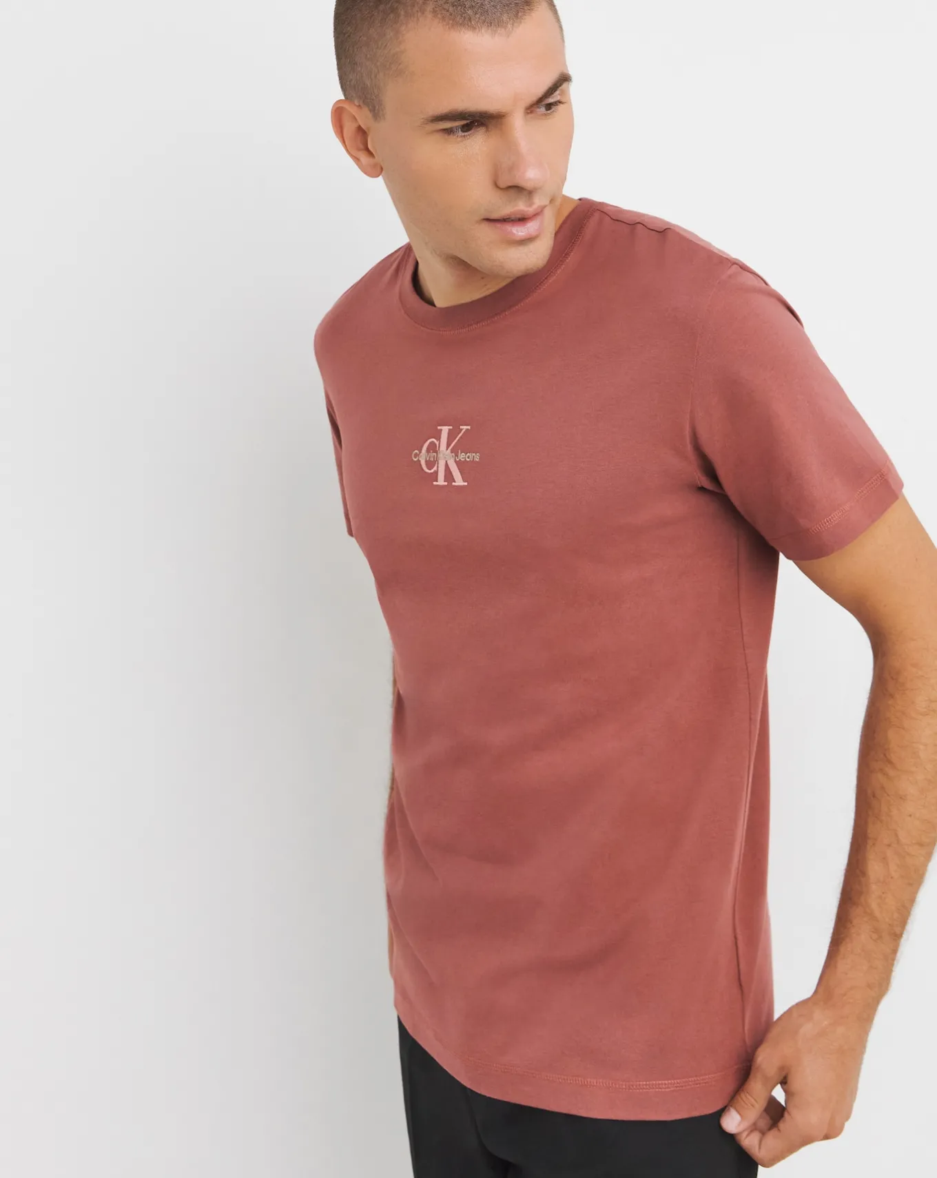 Calvin Klein Jeans Short Sleeve Monologo T-Shirt- T-shirts & Vests