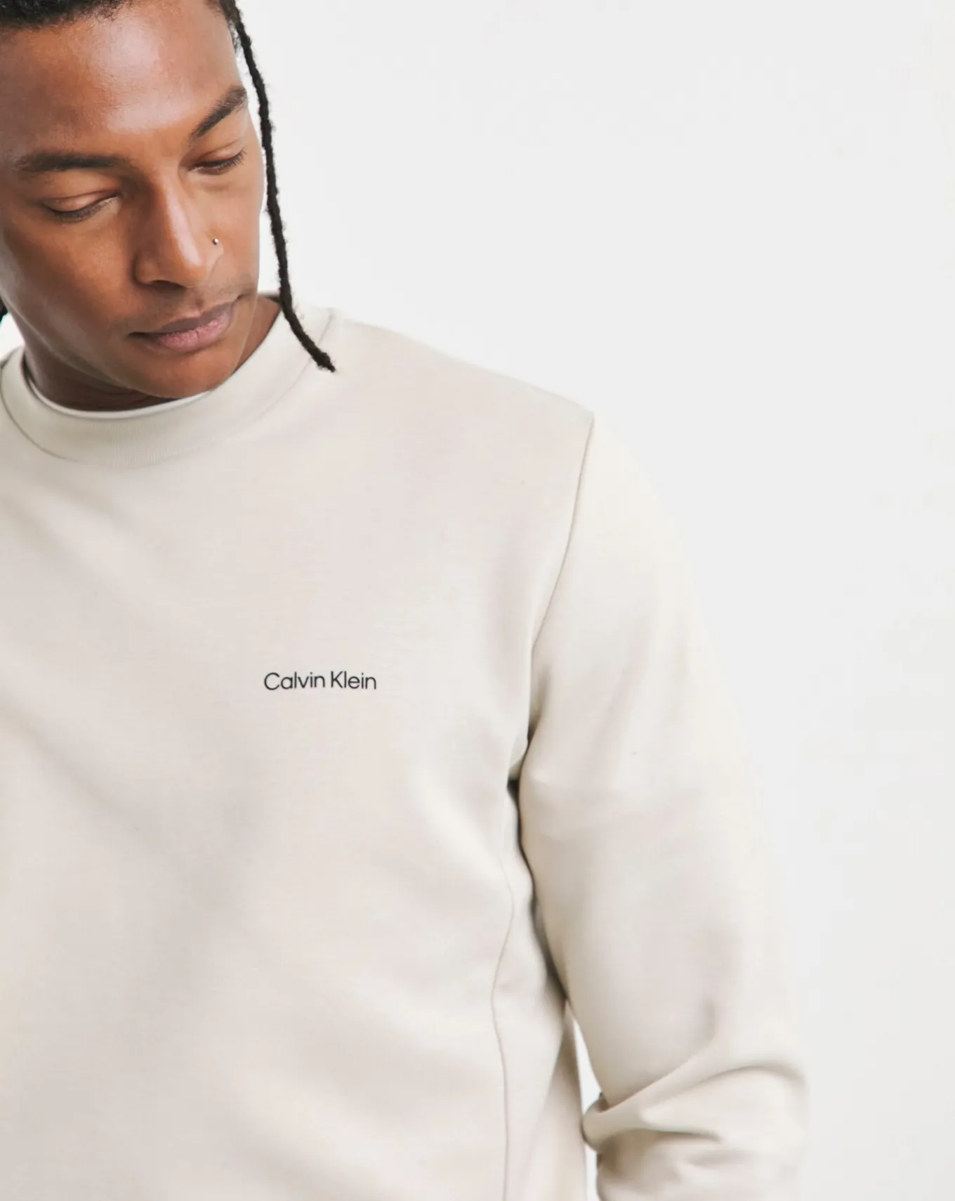 Calvin Klein Micro Logo Repreve Sweat- Hoodies & Sweatshirts