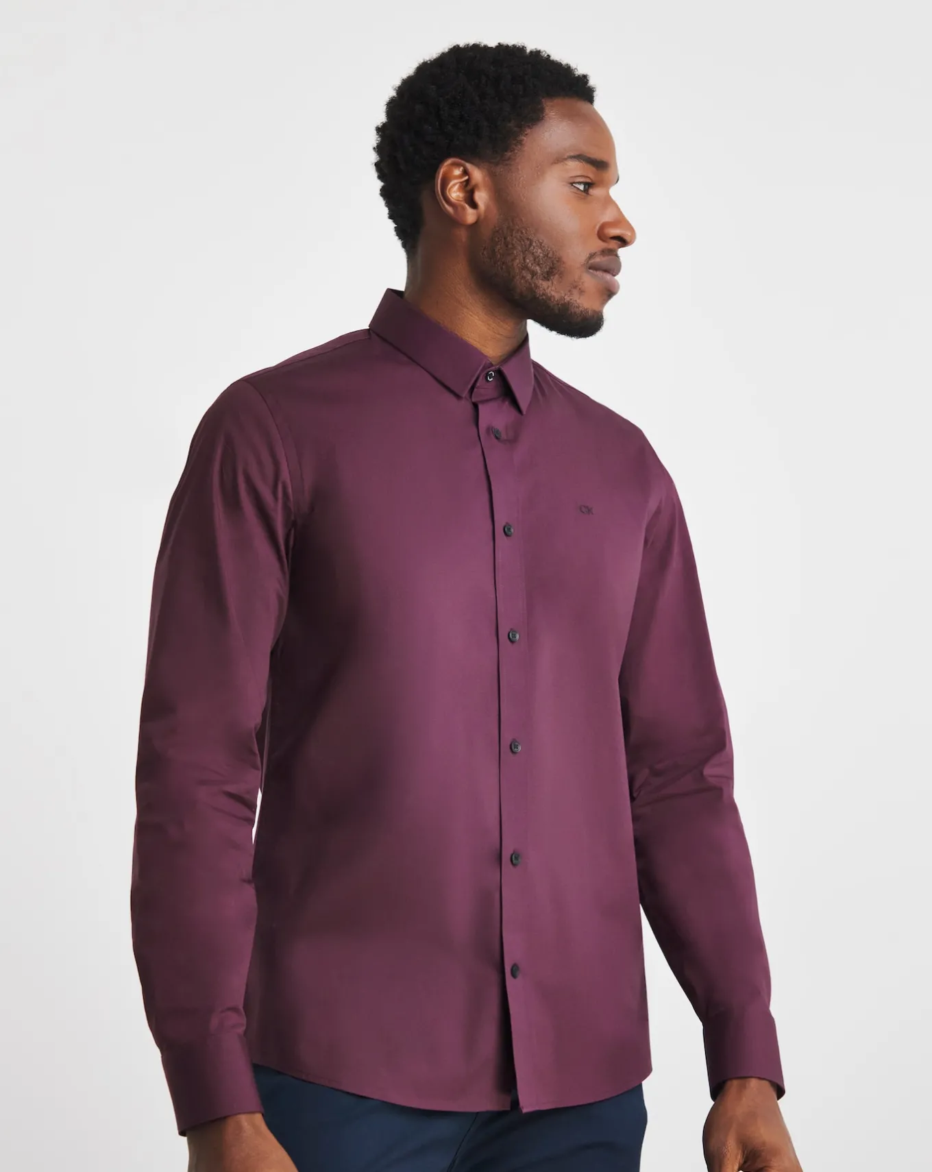 Calvin Klein Poplin Slim Fit Shirt- Shirts