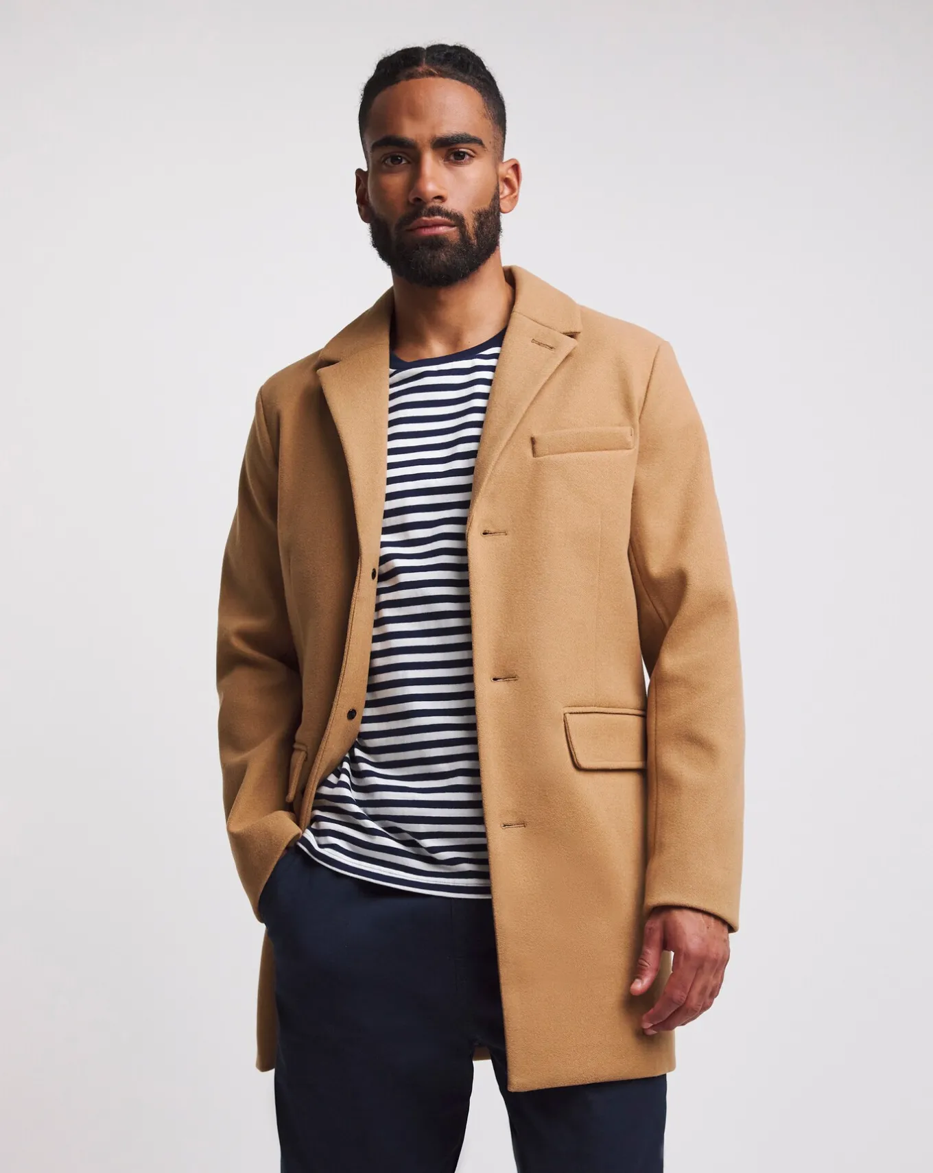 Jacamo Faux Wool Overcoat- Coats & Jackets