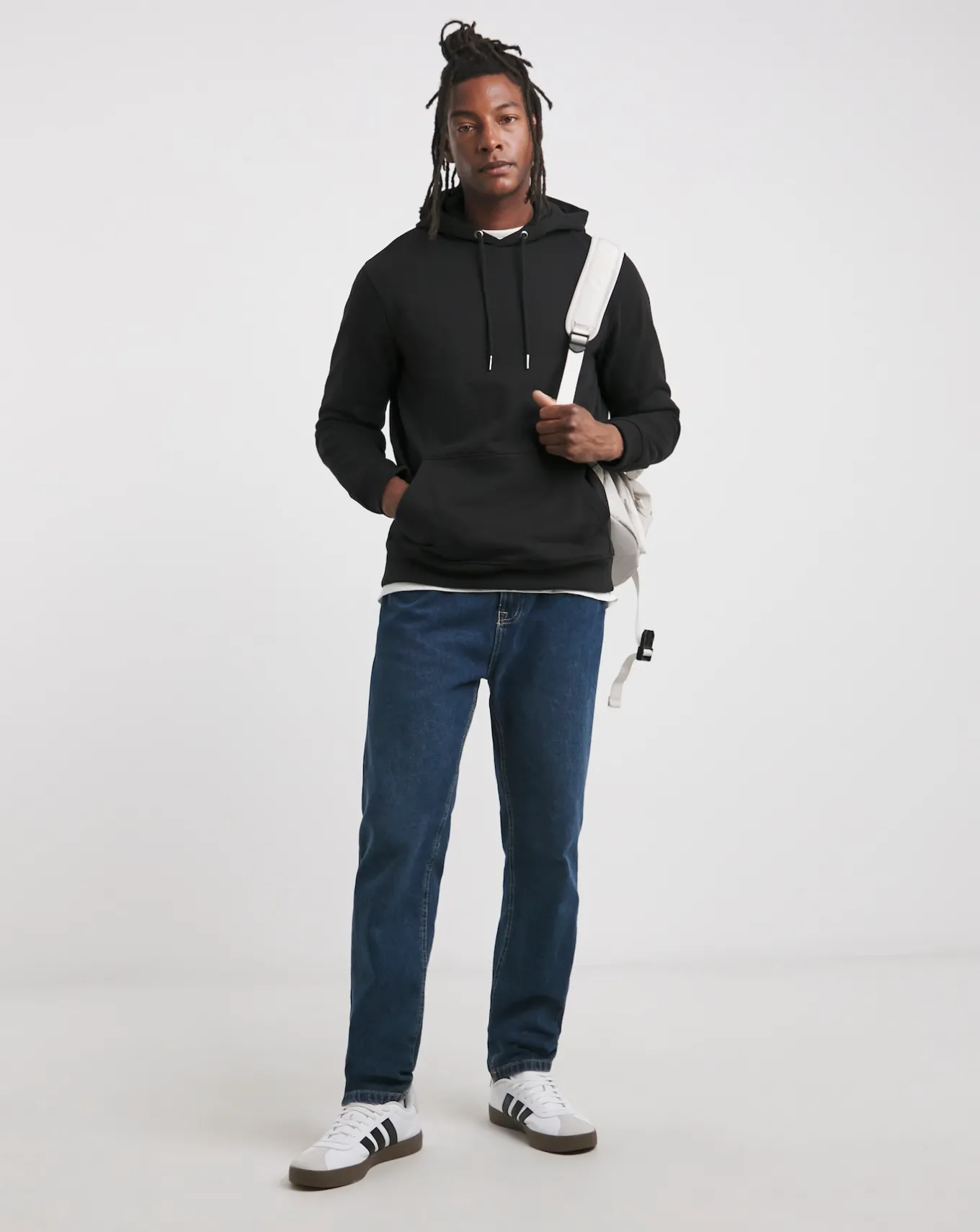 Jacamo Cotton Blend Hoodie Long- Hoodies & Sweatshirts