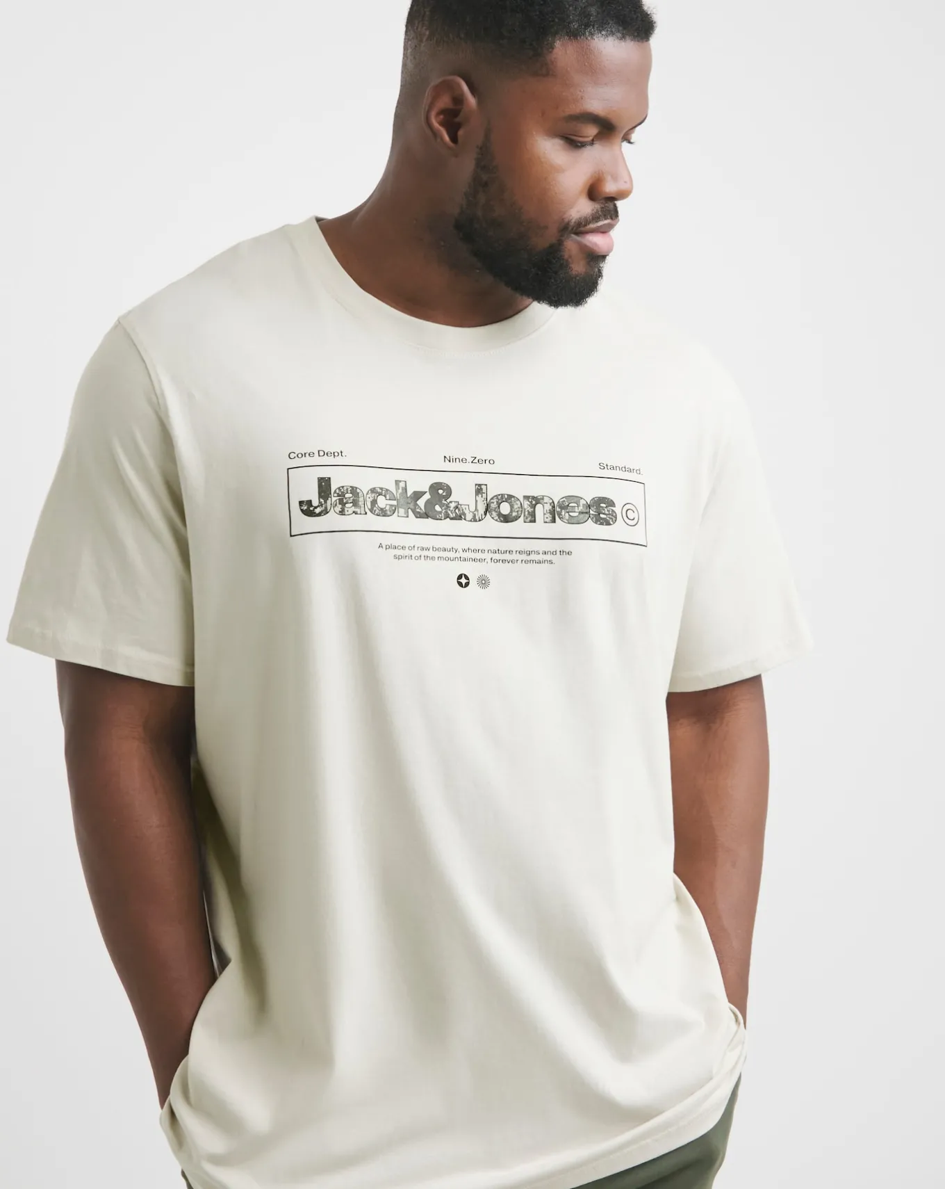 JACK & JONES Jack & Jones Alpha Front Print T-Shirt- T-shirts & Vests