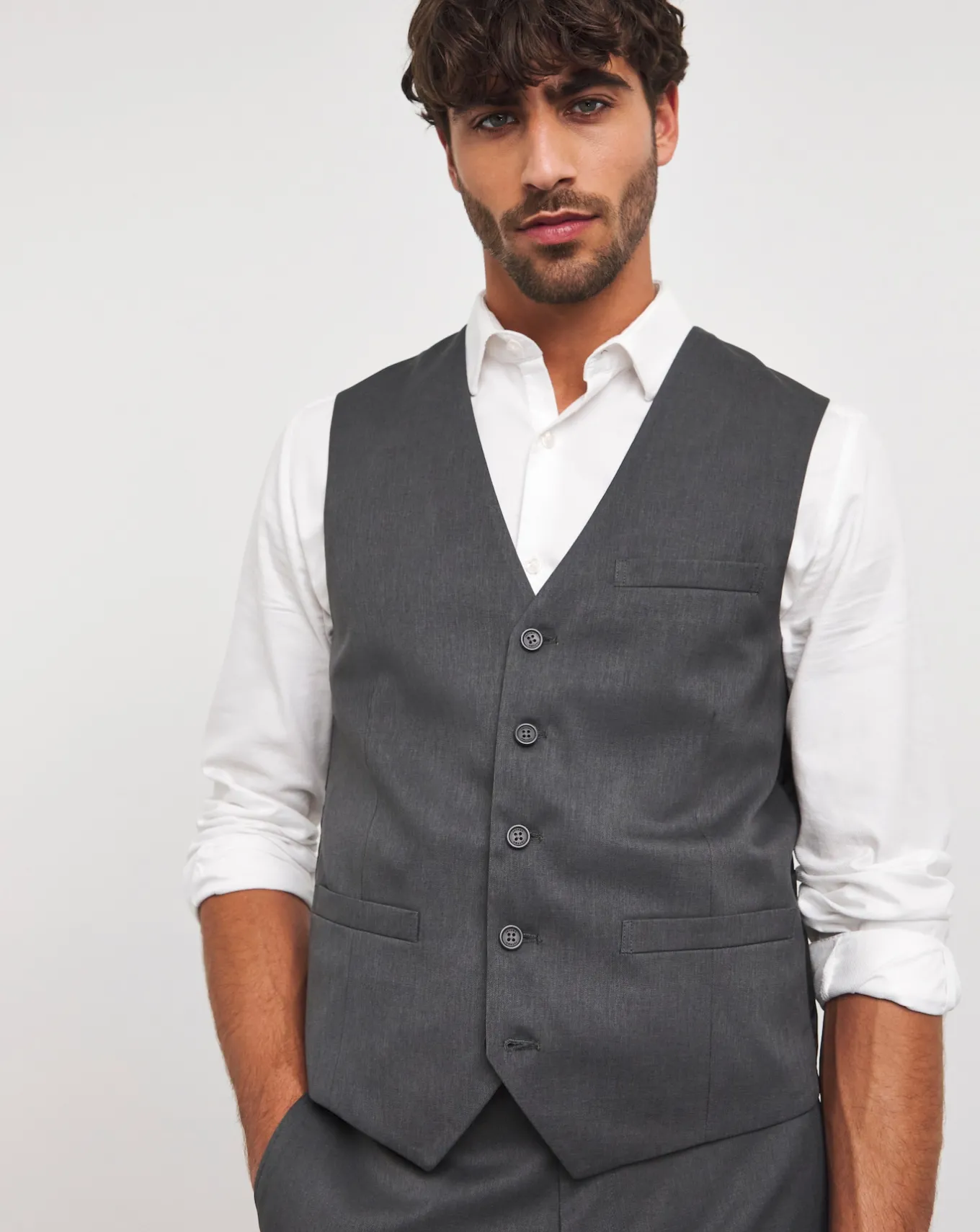 Jacamo James Regular Fit Essential Waistcoat- Waistcoats | Suits & Waistcoats