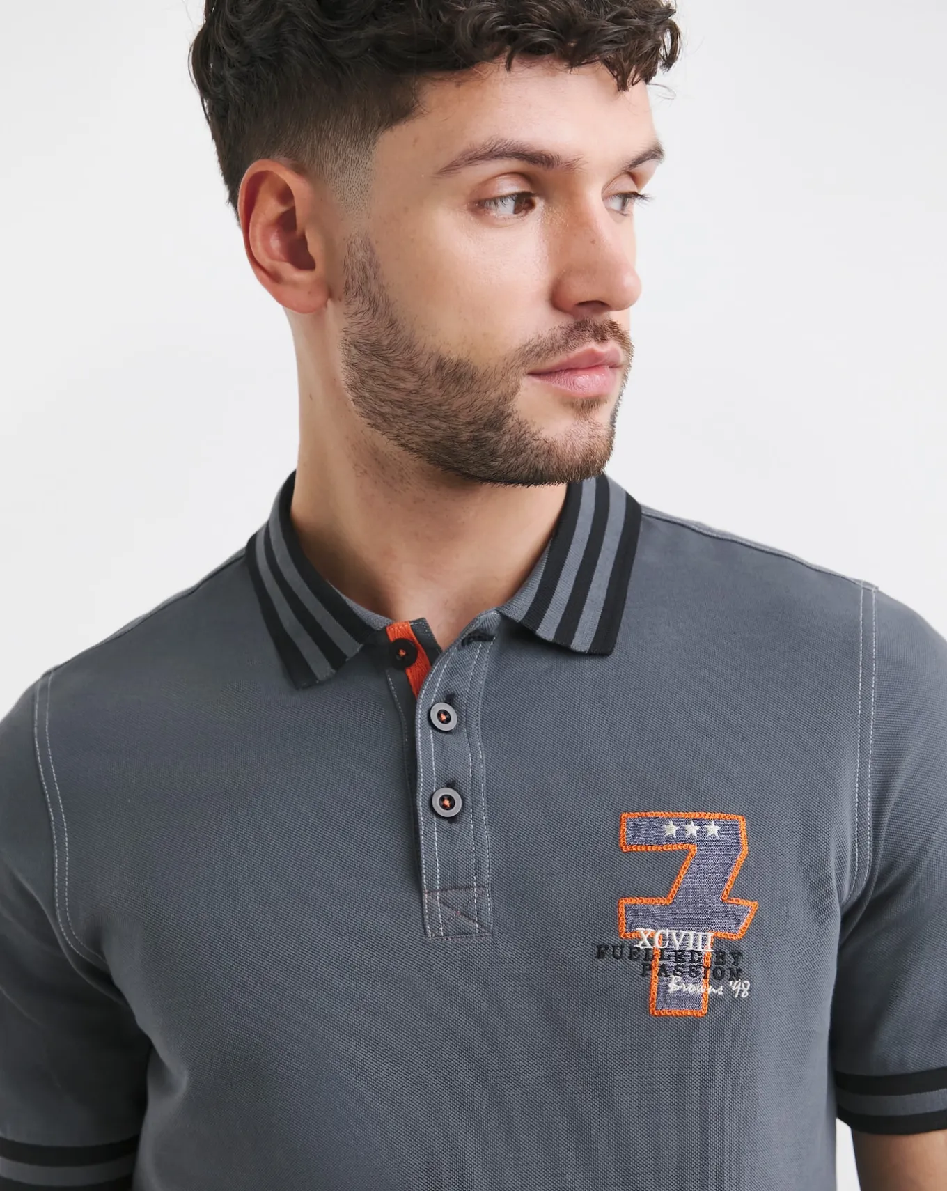 Joe Browns Badged Polo Long Length- Polo Shirts