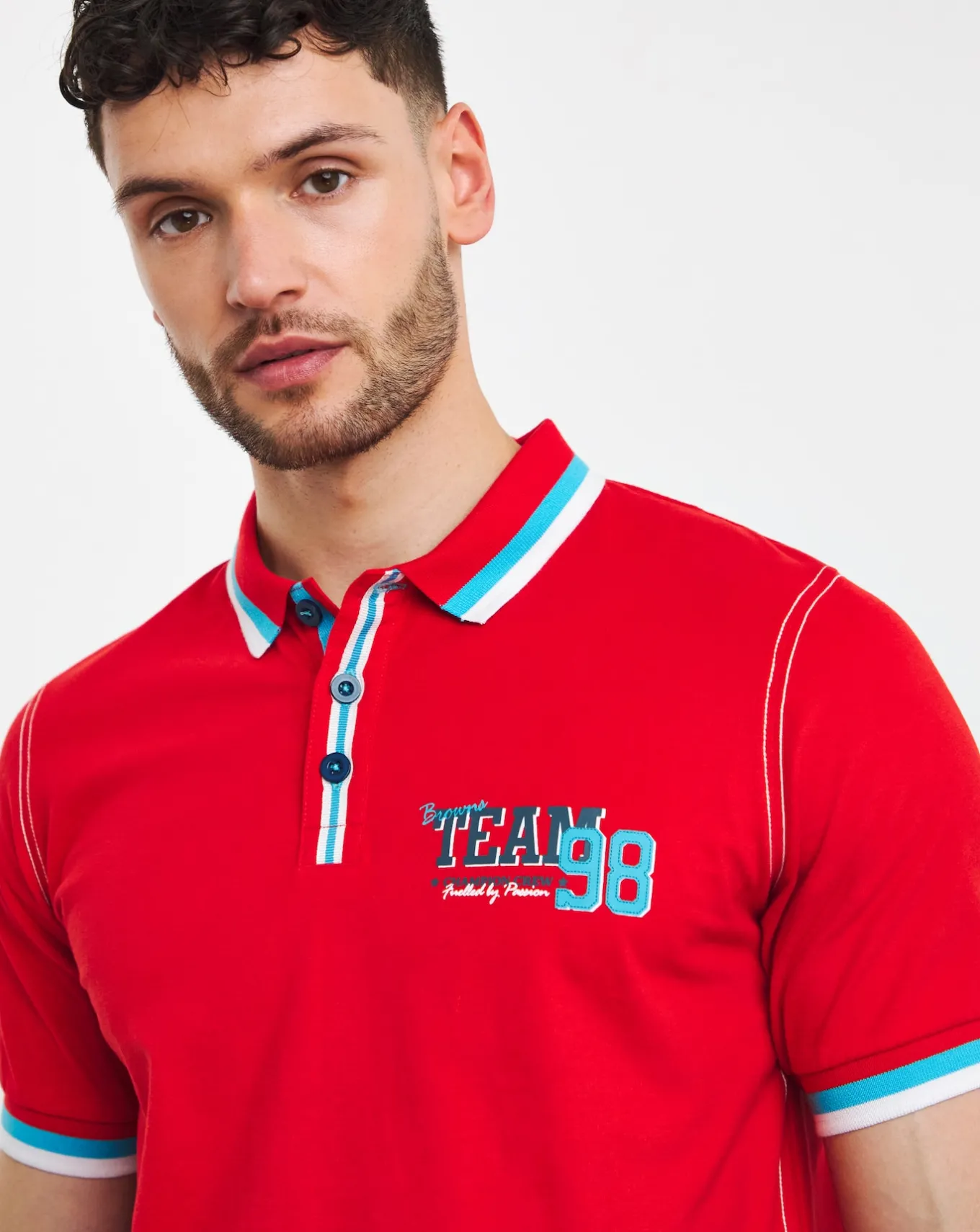 Joe Browns Badged Polo Long Length- Polo Shirts