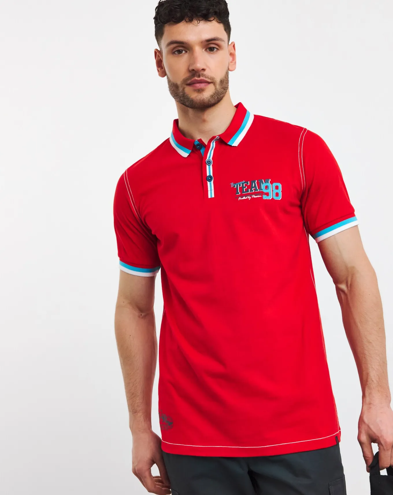 Joe Browns Badged Polo Long Length- Polo Shirts