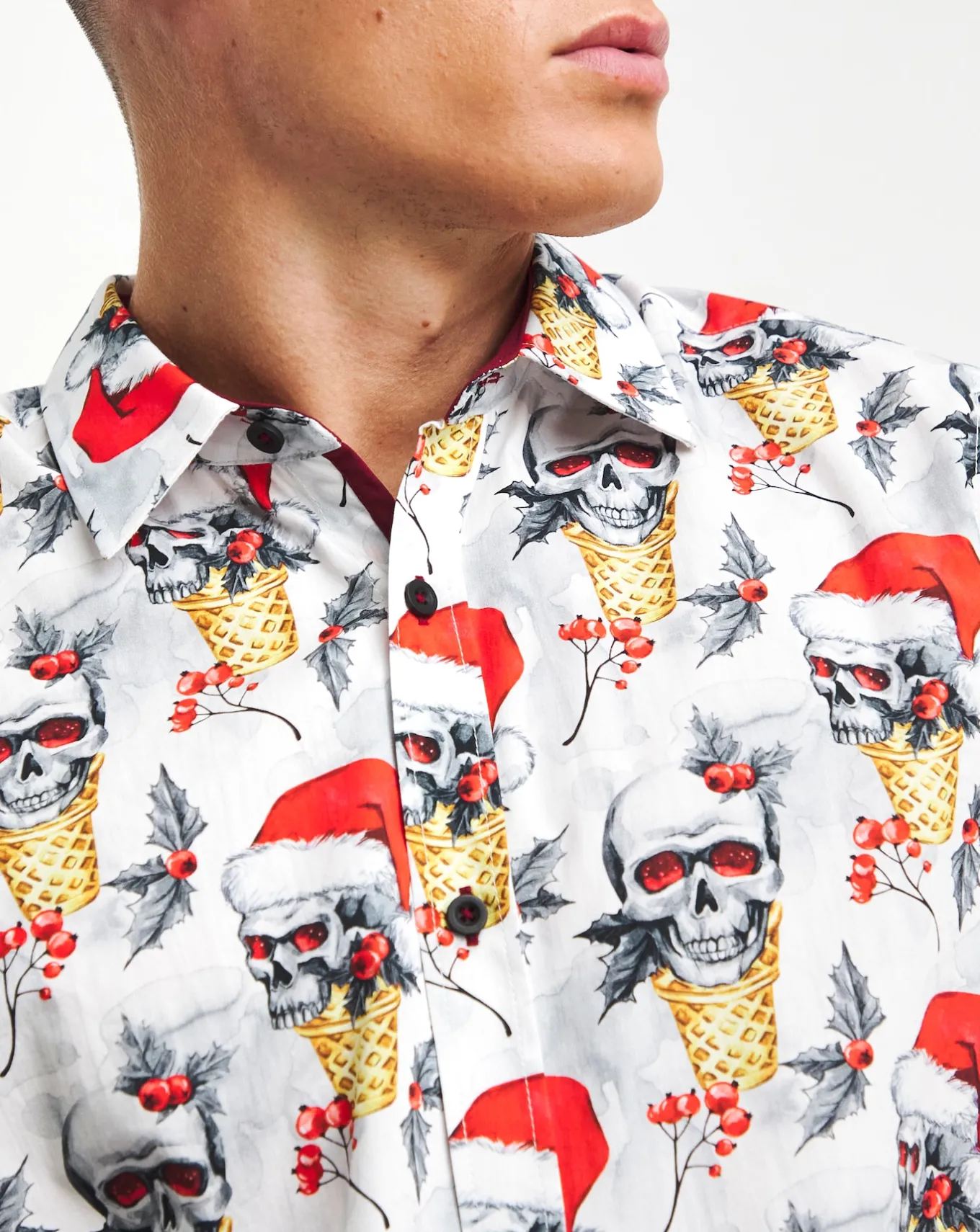 Joe Browns Christmas Skull Shirt Long Length- Sandals & Flip Flops | Shirts